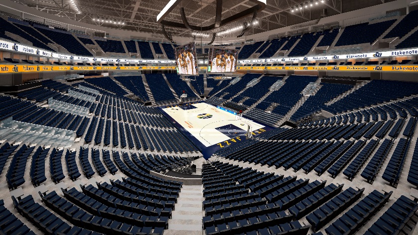 | Courtesy
The old green seats at Vivint Smart Home Arena will all be replaced with Blue Cushioned Seats as part of the arena's renovations.