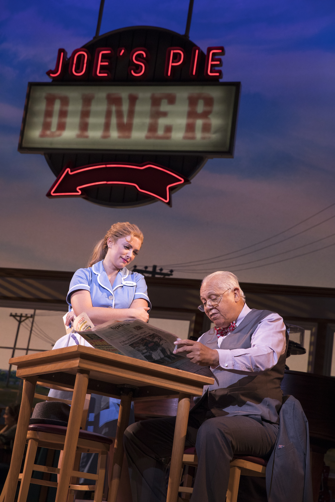 (Photo courtesy of Joan Marcus) Desi Oakley and Larry Marshall in the national tour of Waitress, which runs Sept. 25-30 at the Eccles Theater in Salt Lake City