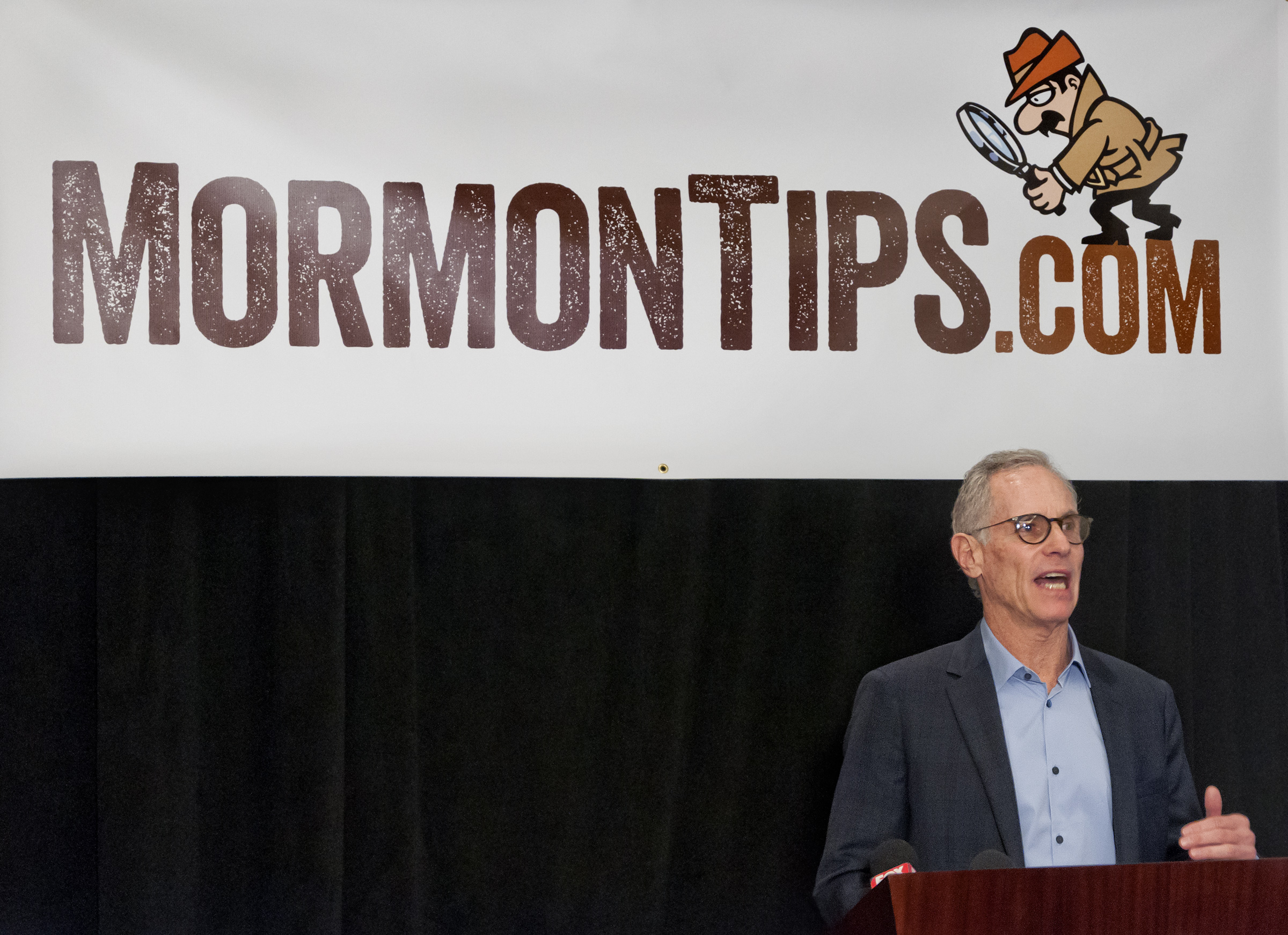 Michael Mangum | Special to the Tribune LGBT activist Fred Karger speaks during a a news conference at the Hilton hotel in Salt Lake City on Tuesday, Jan. 10, 2017.