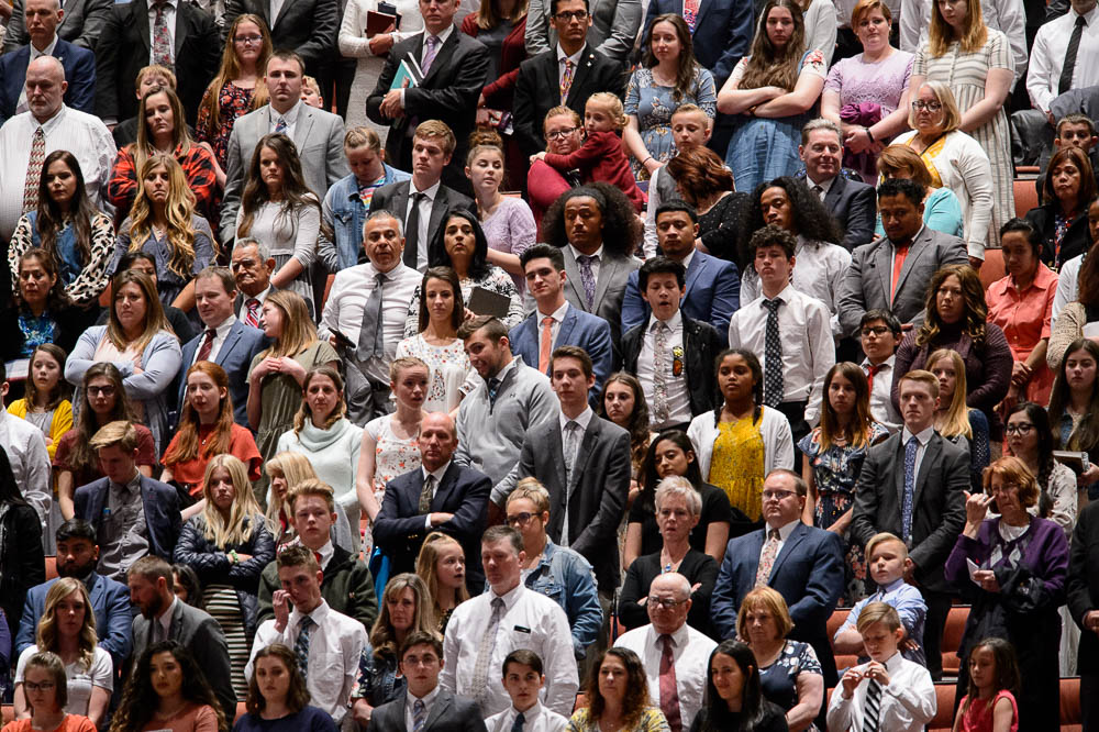 (Trent Nelson | The Salt Lake Tribune) The afternoon session of the189th Annual General Conference of The Church of Jesus Christ of Latter-day Saints in Salt Lake City on Sunday April 7, 2019.