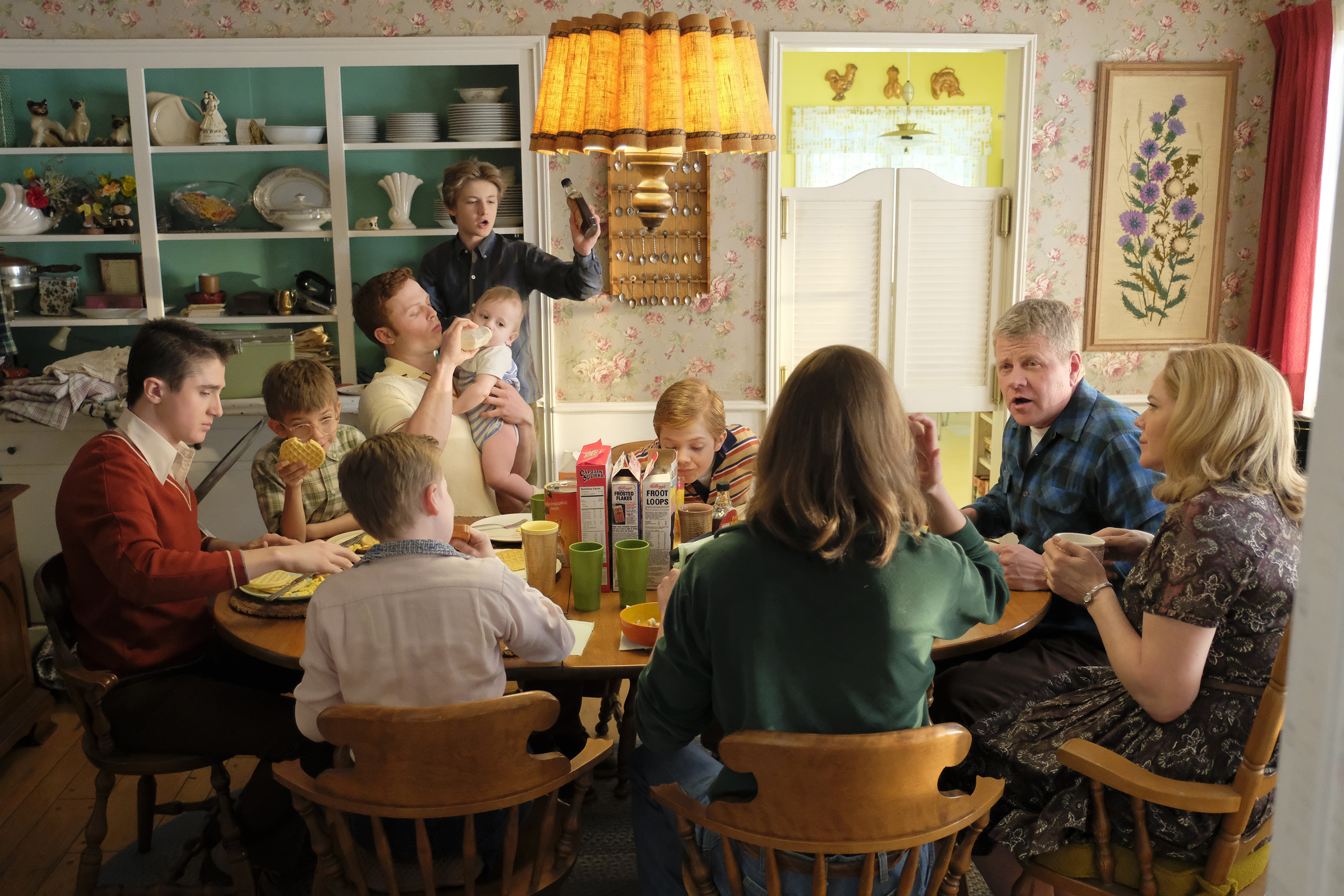 (Photo courtesy Tony Rivetti/ABC) Sawyer Barth, Santino Barnard, Caleb Martin Foote, Christopher Paul Richards, Jack Gore, Michael Cudlitz and Mary McCormack in “The Kids Are Alright.”