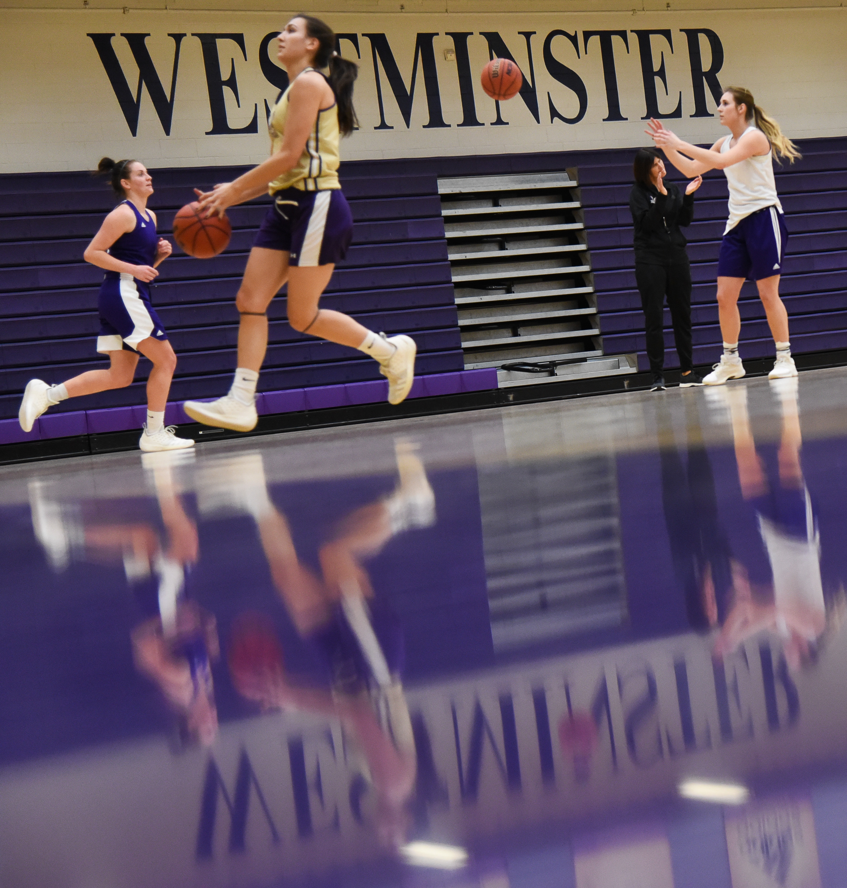 (Francisco Kjolseth | The Salt Lake Tribune) The Westminster College women's basketball team practices in the Behnken Field House on Tuesday, Ja. 29, 2019. 