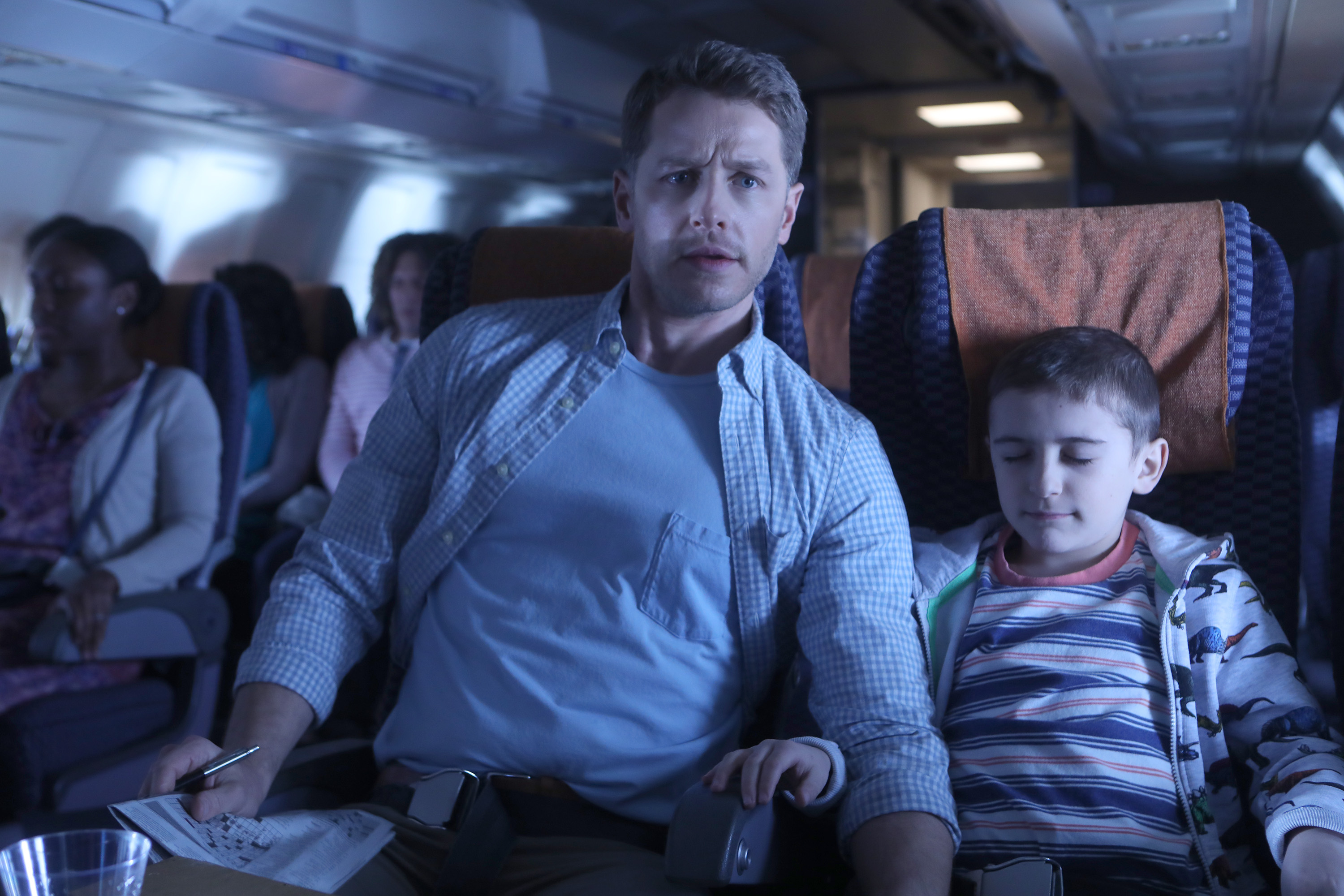 (Photo courtesy Craig Blankenhorn/NBC/Warner Brothers) Josh Dallas as Ben Stone and Jack Messina as Cal Stone in “Manifest.”