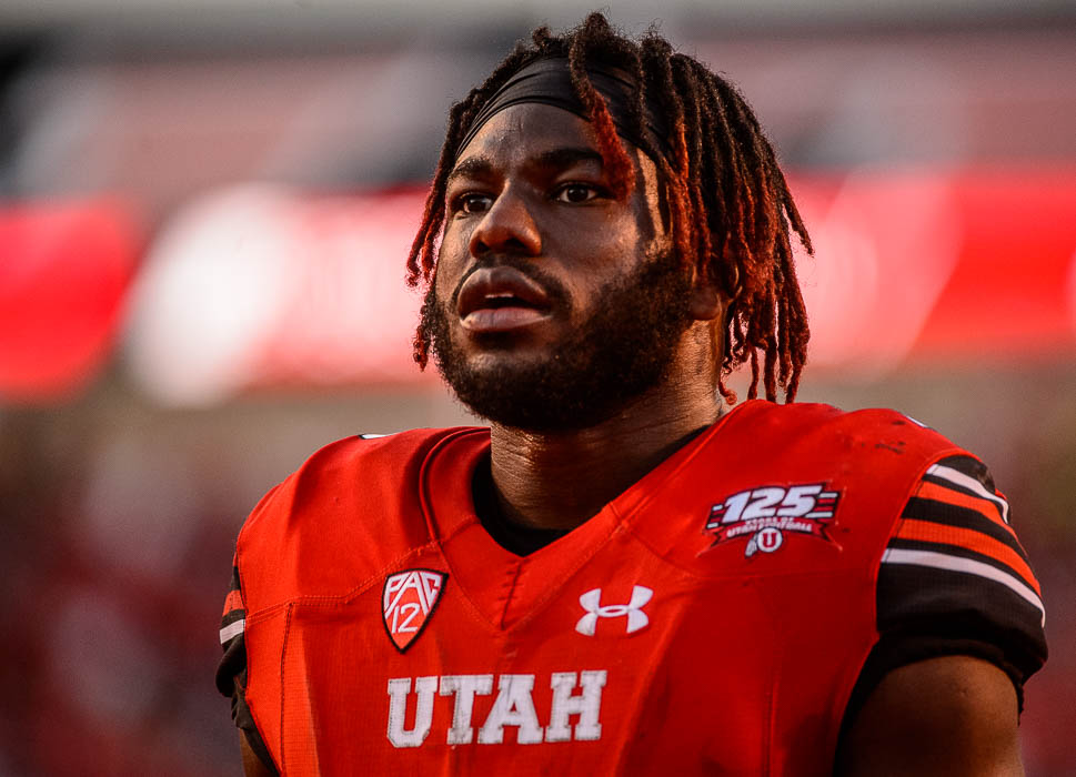 (Trent Nelson | The Salt Lake Tribune) Utah Utes running back Zack Moss (2) as the University of Utah Utes host the Weber State Wildcats, Thursday Aug. 30, 2018 at Rice-Eccles Stadium in Salt Lake City.