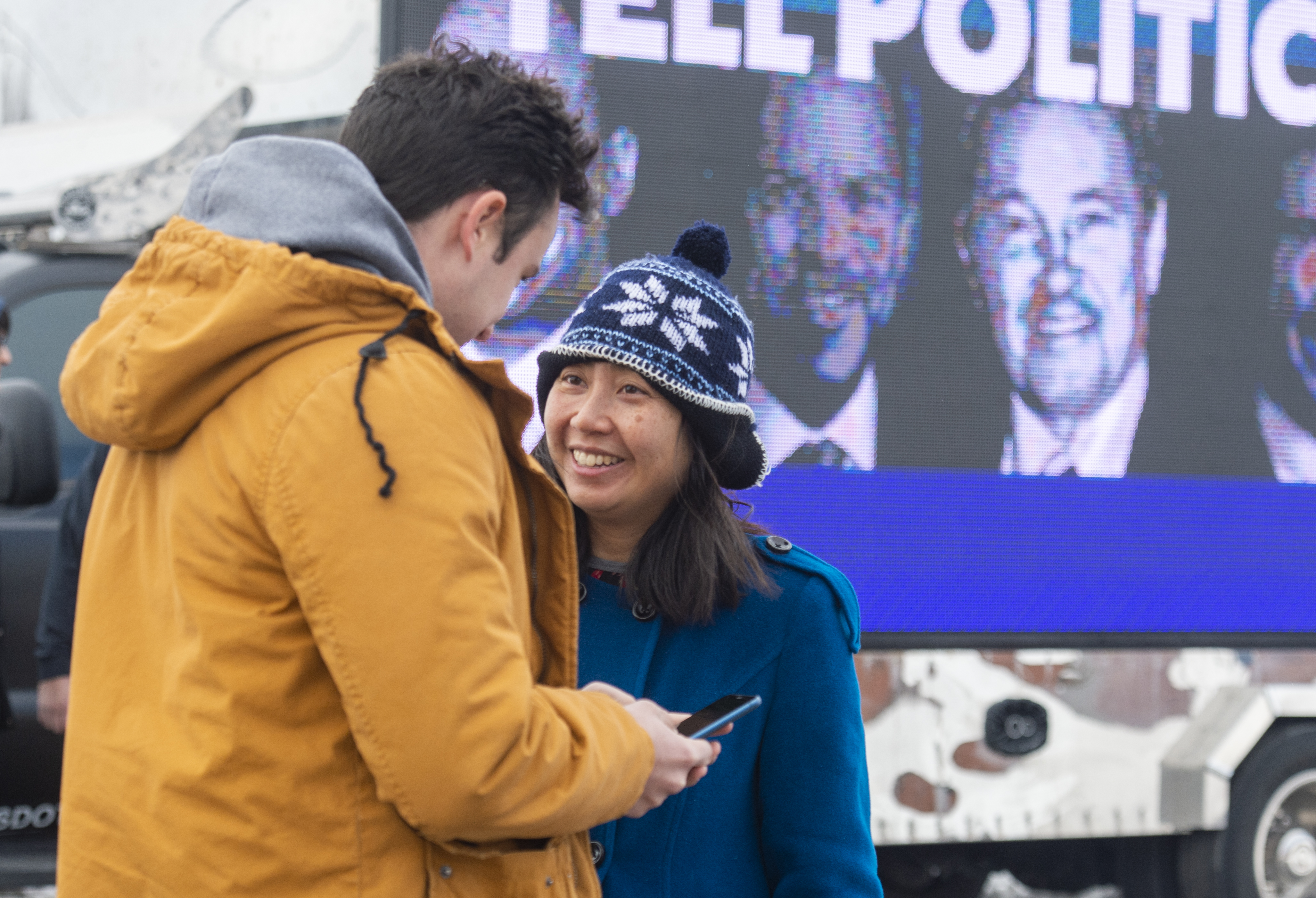 (Rick Egan | The Salt Lake Tribune) Keaton Hill talks to Dawn Le as they plan to canvas a neighborhood in Taylorsville with other supporters of the fuller Medicaid expansion, urging residents to call their senator, Saturday, Feb. 9, 2019. 