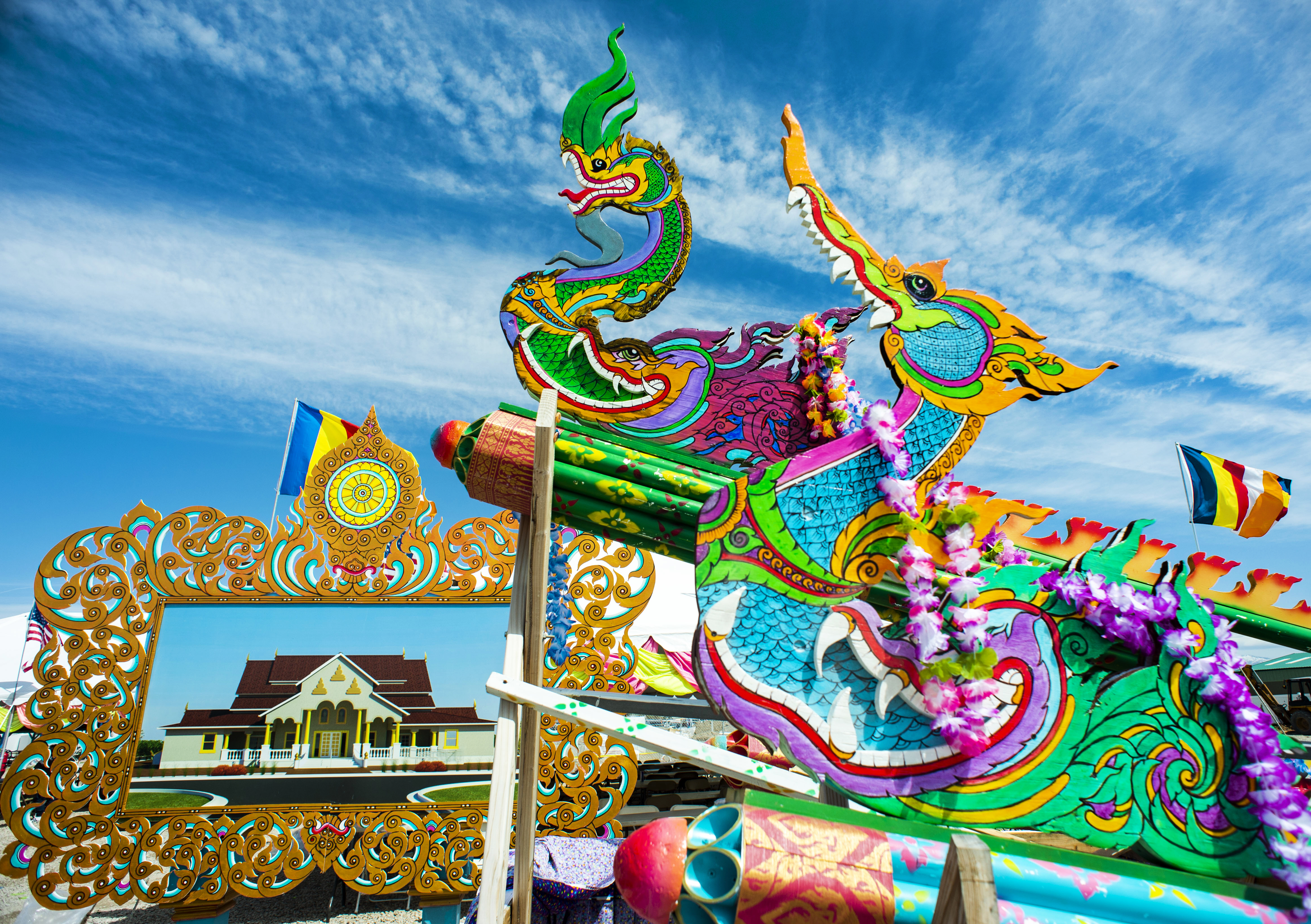 (Rick Egan | The Salt Lake Tribune) Proceeds from this years festival goes towards the construction of the Assembly Hall, at the Wat Lao Salt Lake Buddharam Utah, New Year Celebration, in West Valley City, Sunday, April 28, 2019. 