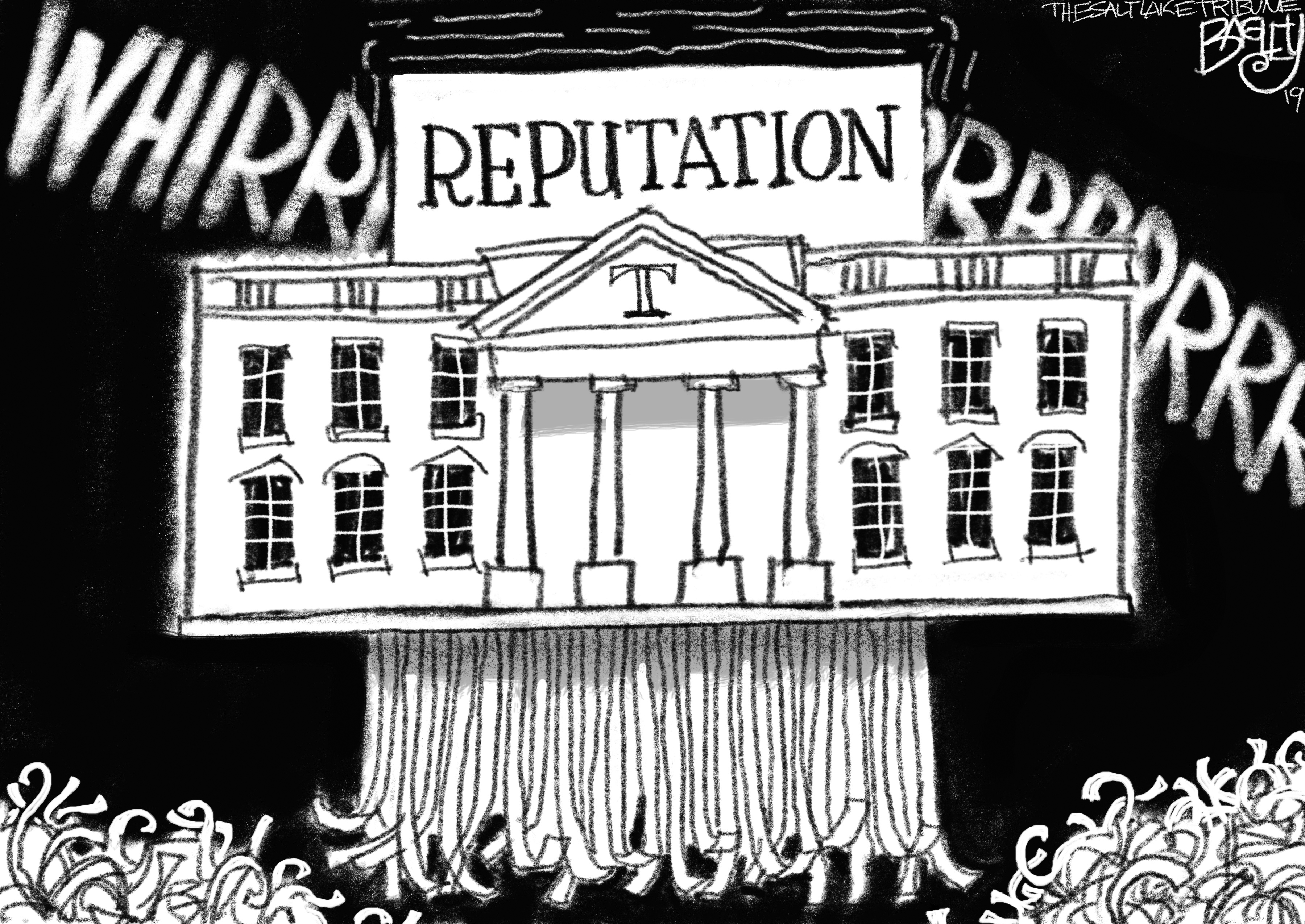 This Pat Bagley cartoon appears in The Salt Lake Tribune on Thursday, May 2, 2019.