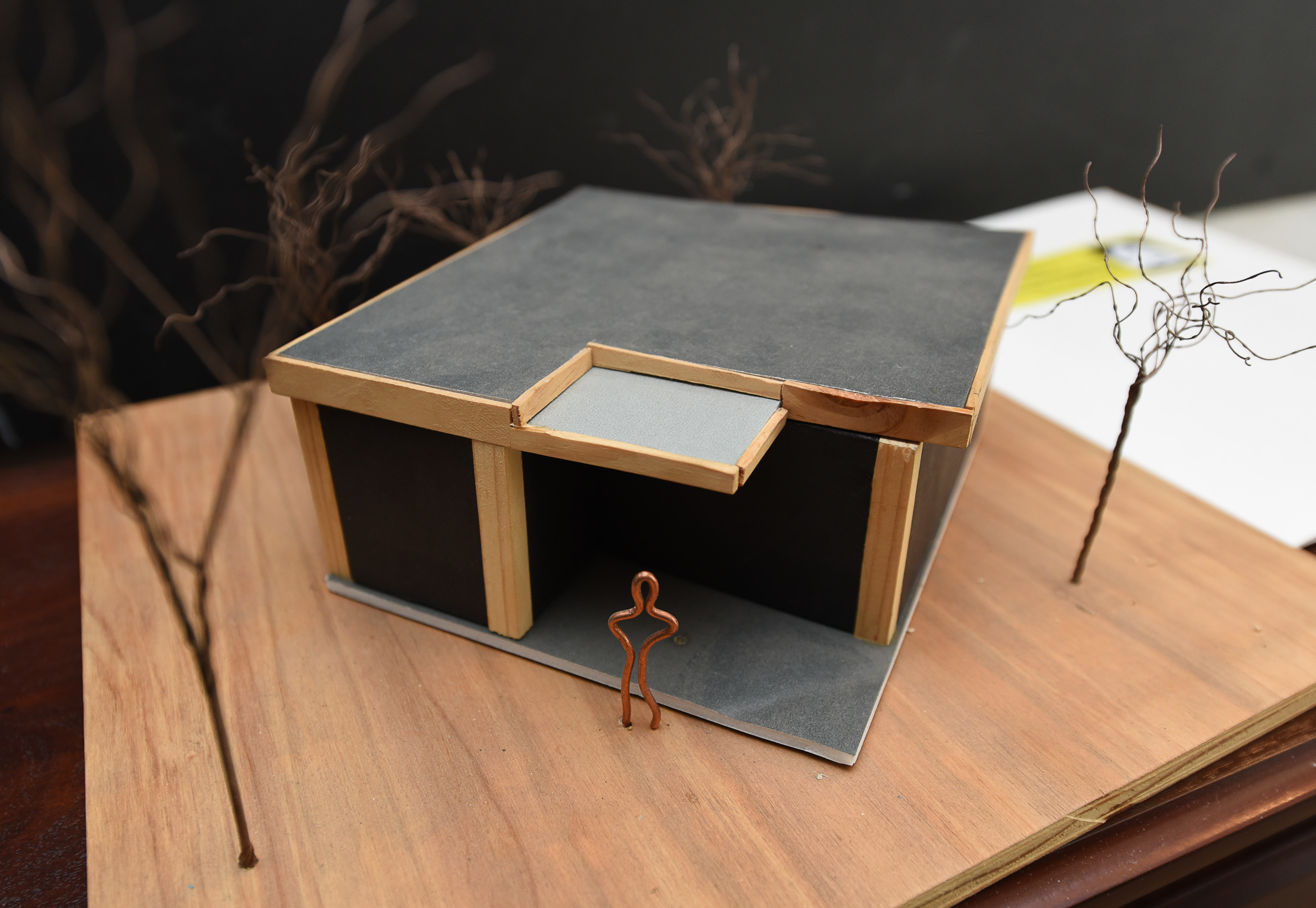 (Francisco Kjolseth | The Salt Lake Tribune) Small models reveal the ongoing process as Our Homes, Our Voices, a campaign to bring more attention to the affordable housing crisis across the country showcases one of the solutions being presented by small house specialist Jeff White in Sat Lake City on Wed. May 2, 2018. 