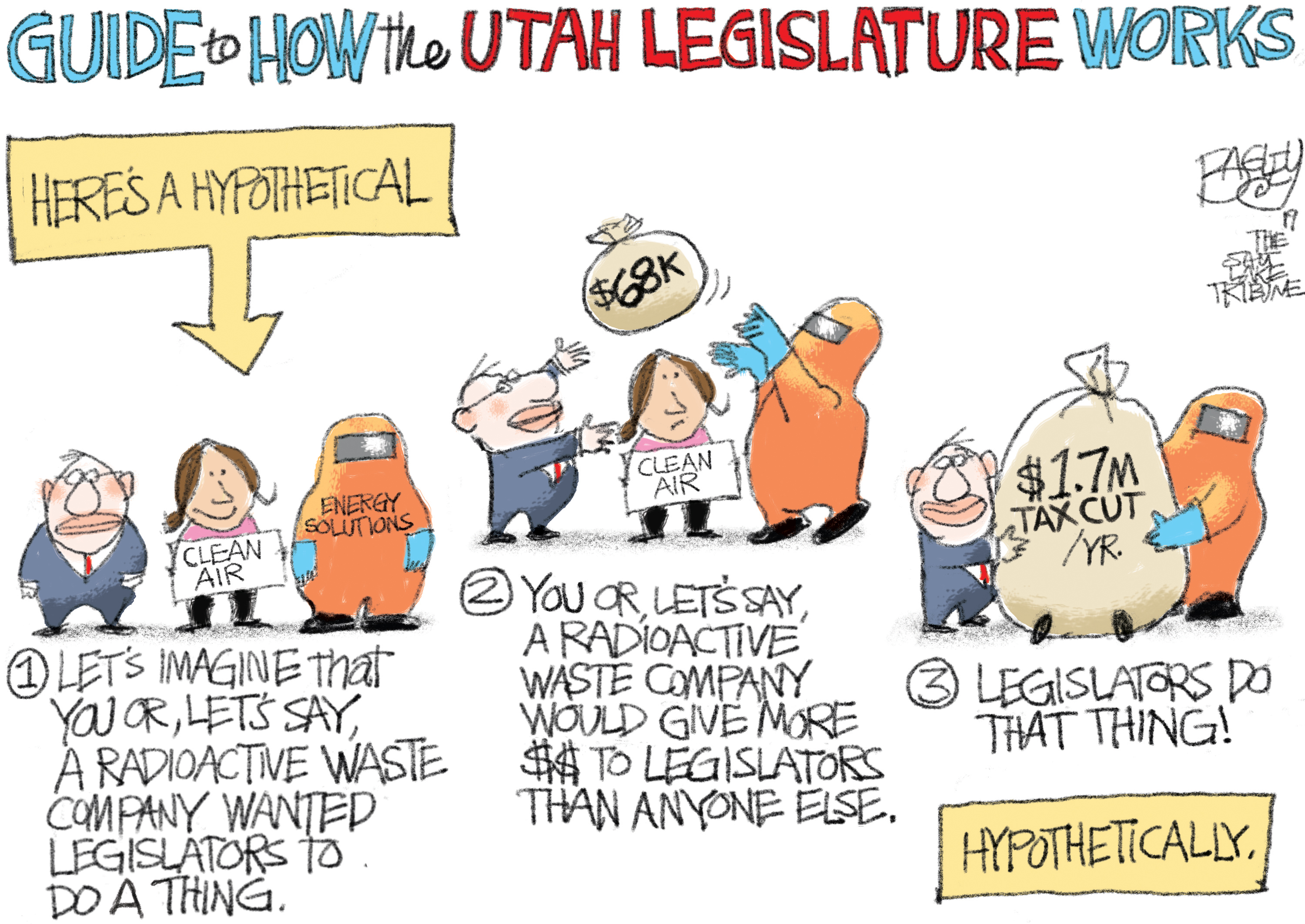 This Pat Bagley cartoon appears in The Salt Lake Tribune on Sunday, Jan. 27, 2019.