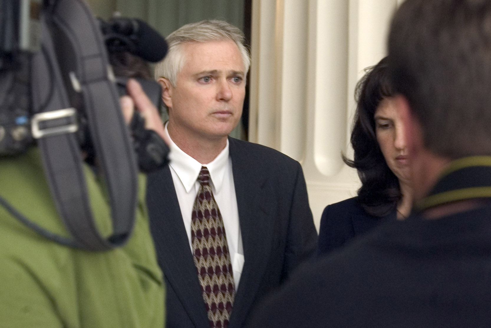 Rick Egan | The Salt Lake Tribune Polygamist John Daniel Kingston talks to the press after the hearing with Judge Valdez Friday October 22, 2004.