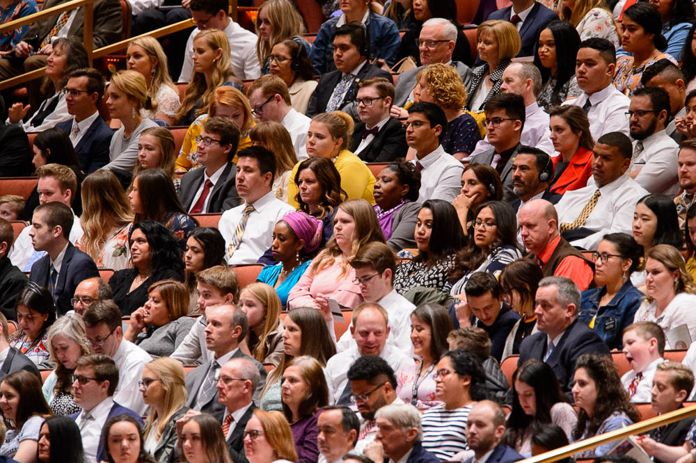 (Trent Nelson | The Salt Lake Tribune) The morning session of the189th Annual General Conference of The Church of Jesus Christ of Latter-day Saints in Salt Lake City on Sunday April 7, 2019.