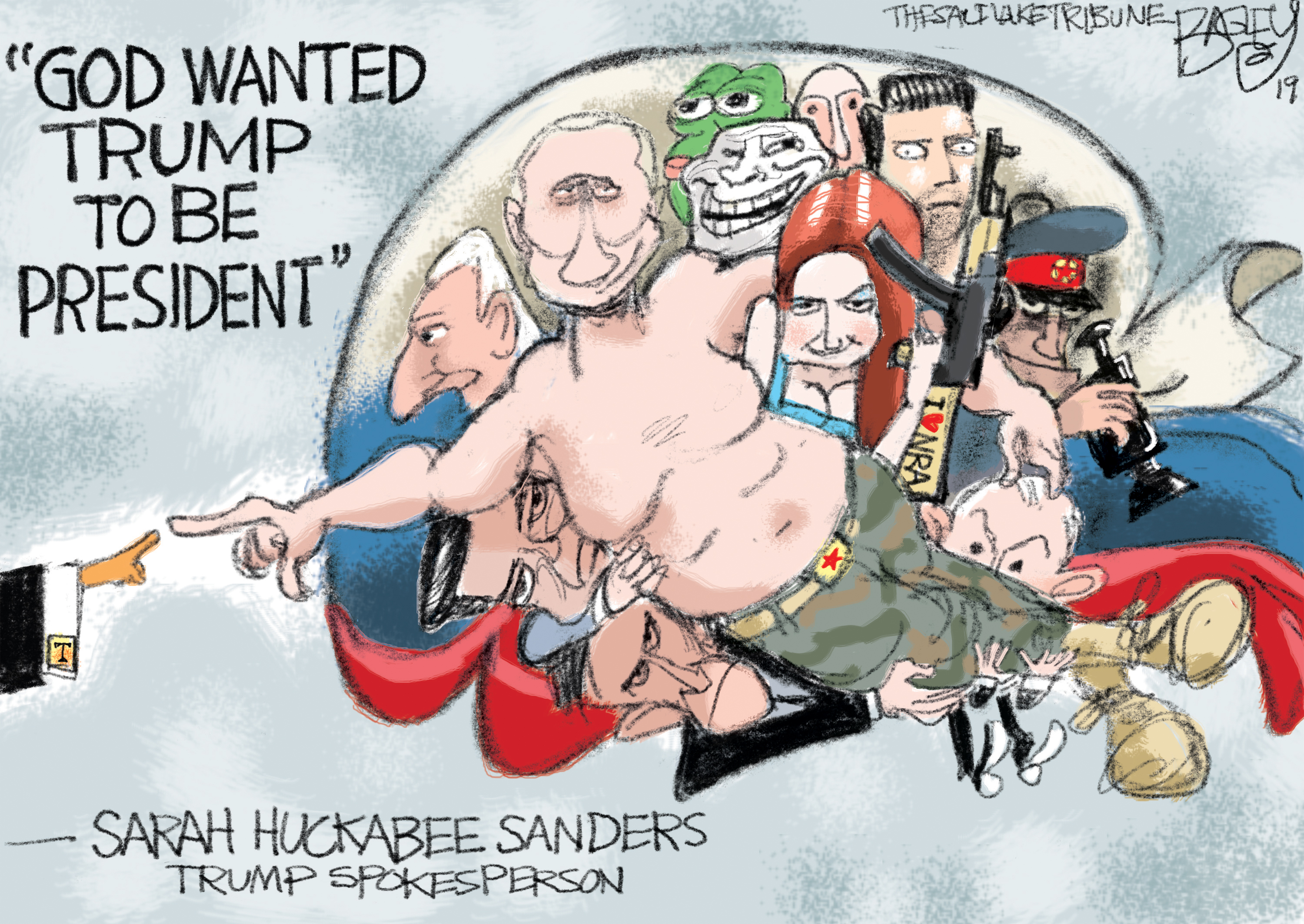 This Pat Bagley cartoon appears in The Salt Lake Tribune on Friday, Feb. 1, 2019.