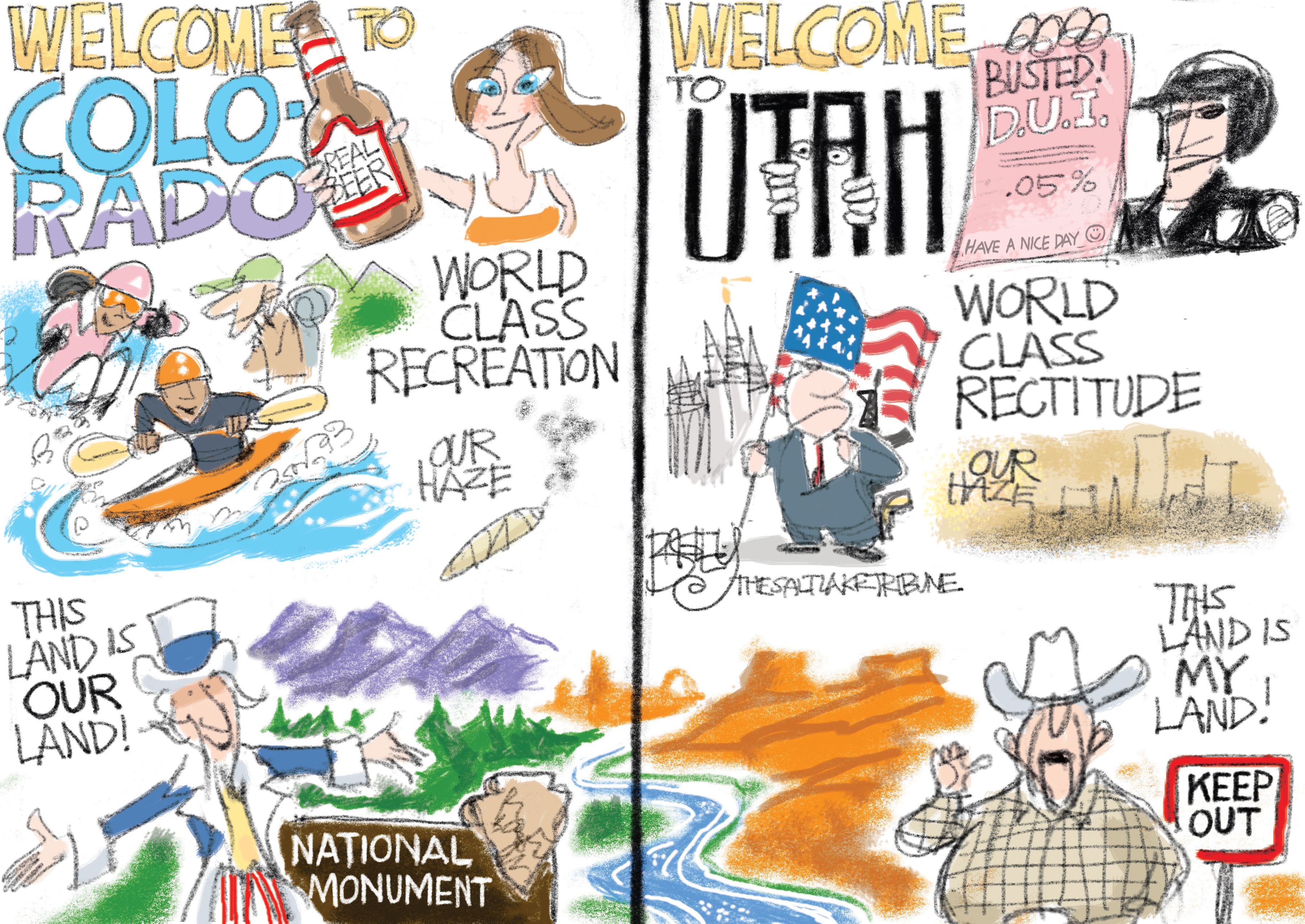 This Pat Bagley cartoon appears in The Salt Lake Tribune on Friday, Jan. 26, 2018