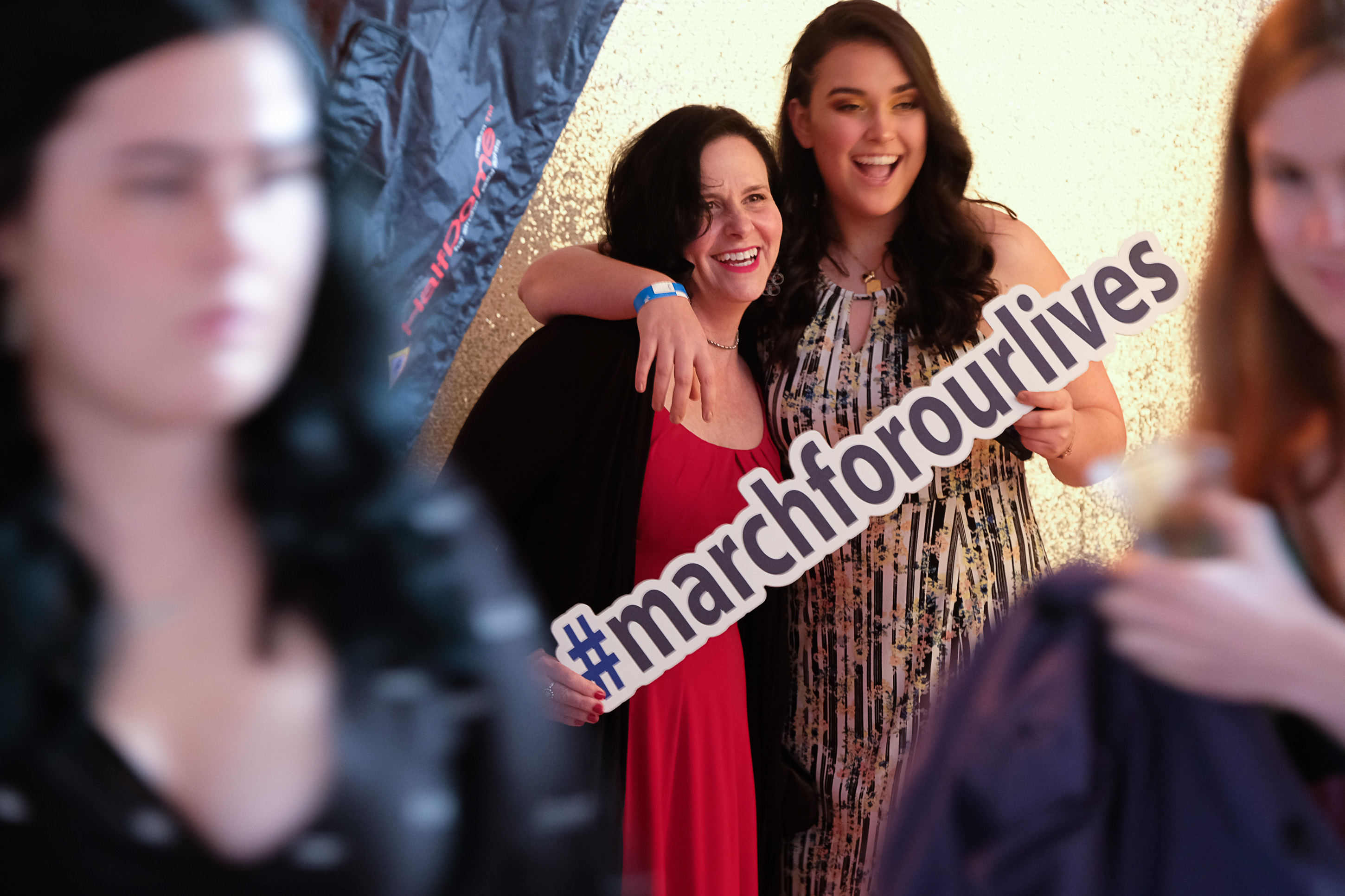 (Francisco Kjolseth | The Salt Lake Tribune) Sonia Salari poses for a photograph with her daughter Rana as they attend a gala presented by March for Our Lives Utah, hosted by students for gun reform at the Ladies Literary Club Clubhouse on Saturday, April 6, 2019.