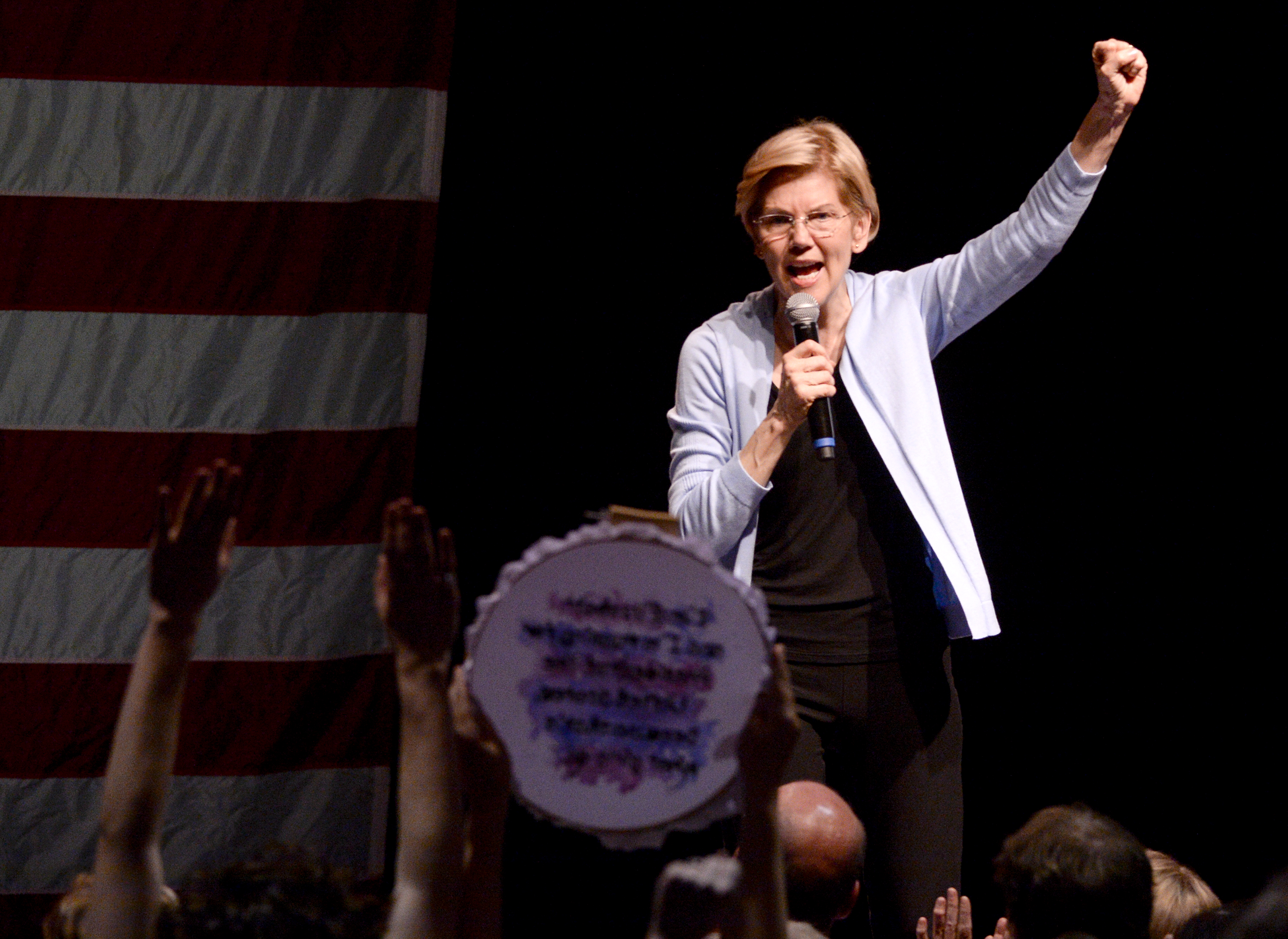 Leah Hogsten | The Salt Lake Tribune Massachusetts Sen. Elizabeth Warren speaks to supporters at The Depot in Salt Lake City on Wednesday April 17, 2019. Warren is a Democratic 2020 presidential candidate. 