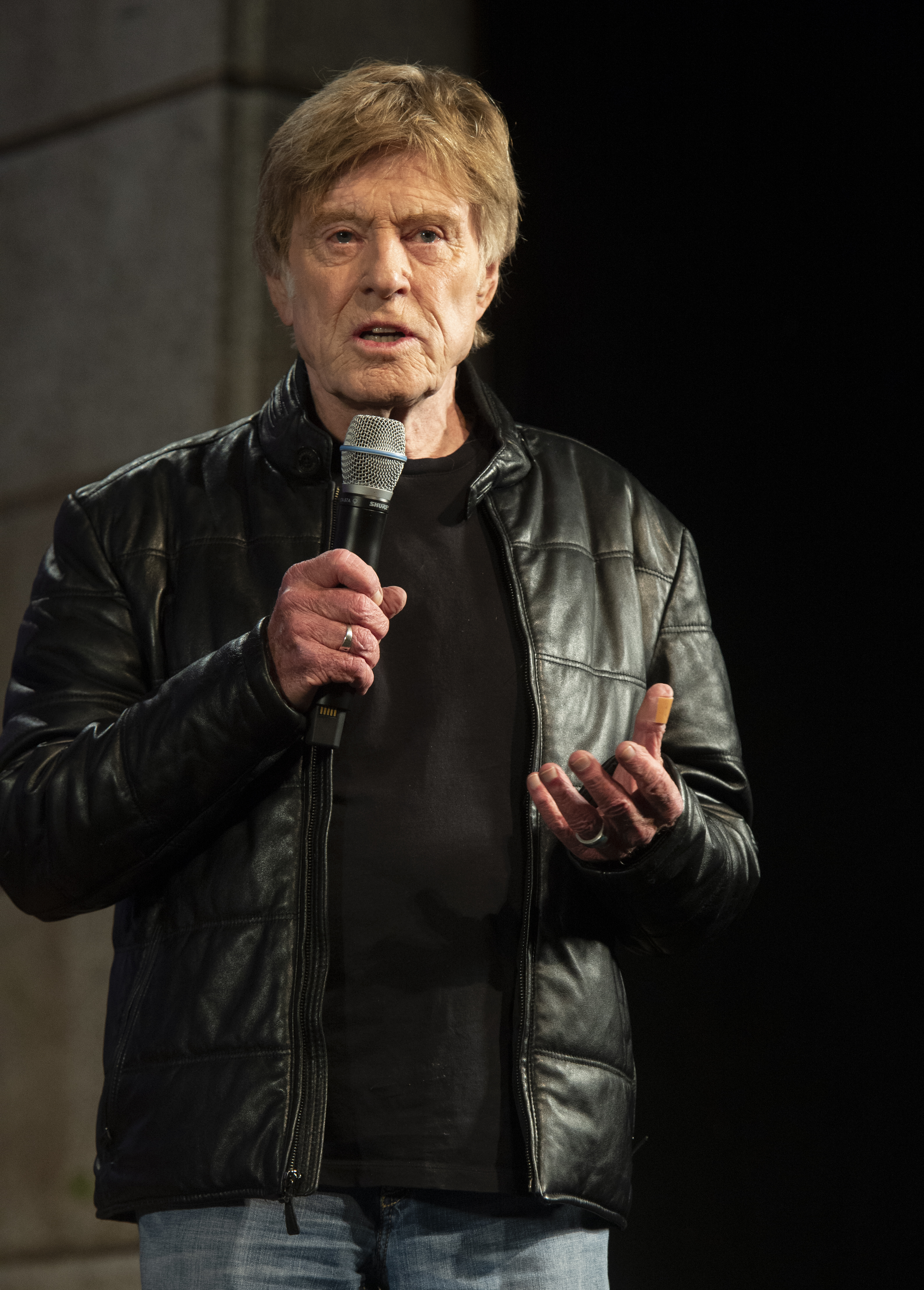 (Rick Egan | The Salt Lake Tribune) Robert Redford says a few words at the opening news conference for the 2019 Sundance Film Festival at the Egyptian Theatre in Park CIty, Thursday, Jan. 24, 2019. 