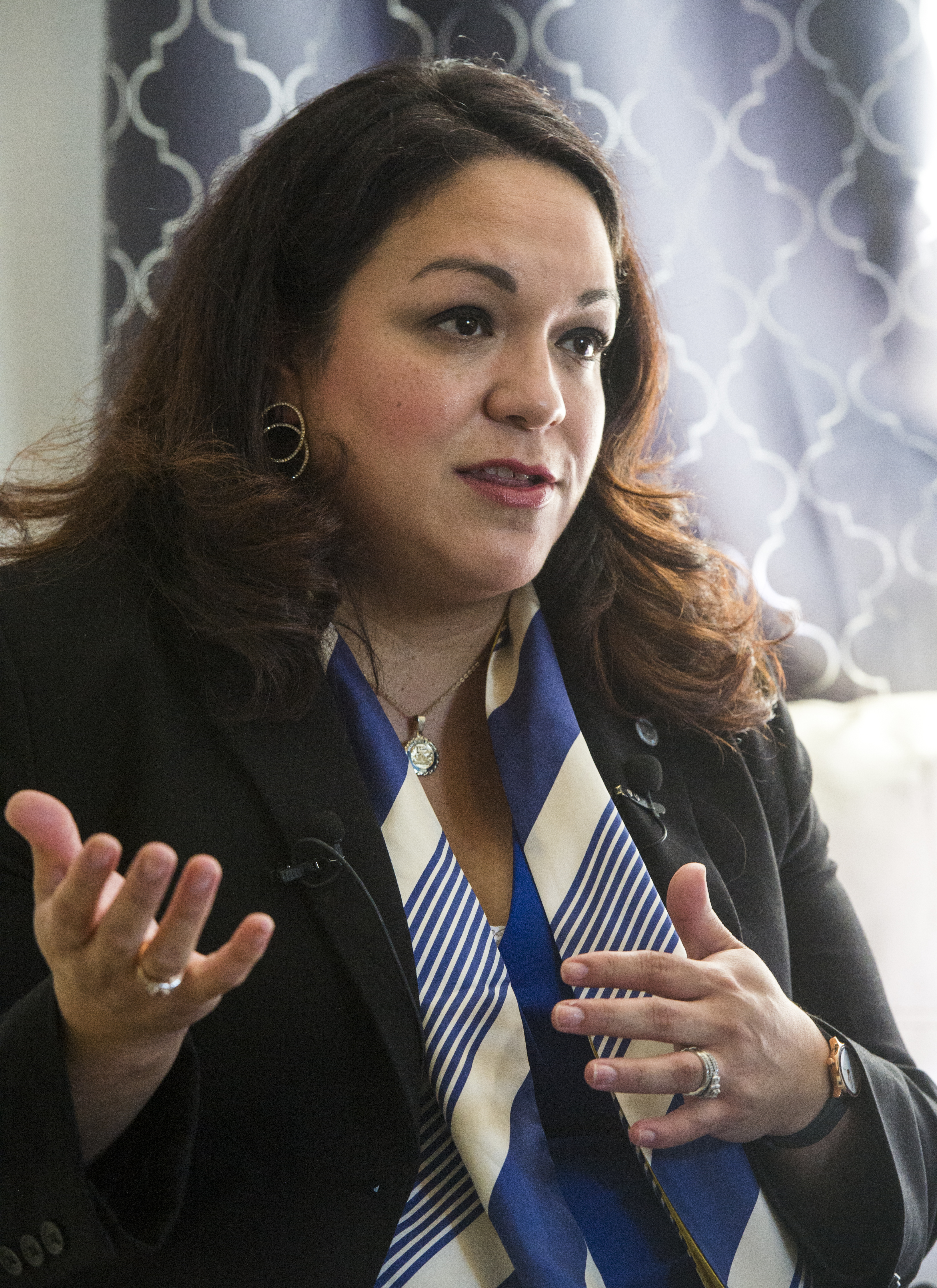 (Rick Egan | The Salt Lake Tribune) Sen. Luz Escamilla talks about the privacy of the Waterford UPSTART program. Escamilla is worried that Latino families aren't signing up for the online preschool because of privacy concerns, Friday, Sept. 21, 2018.