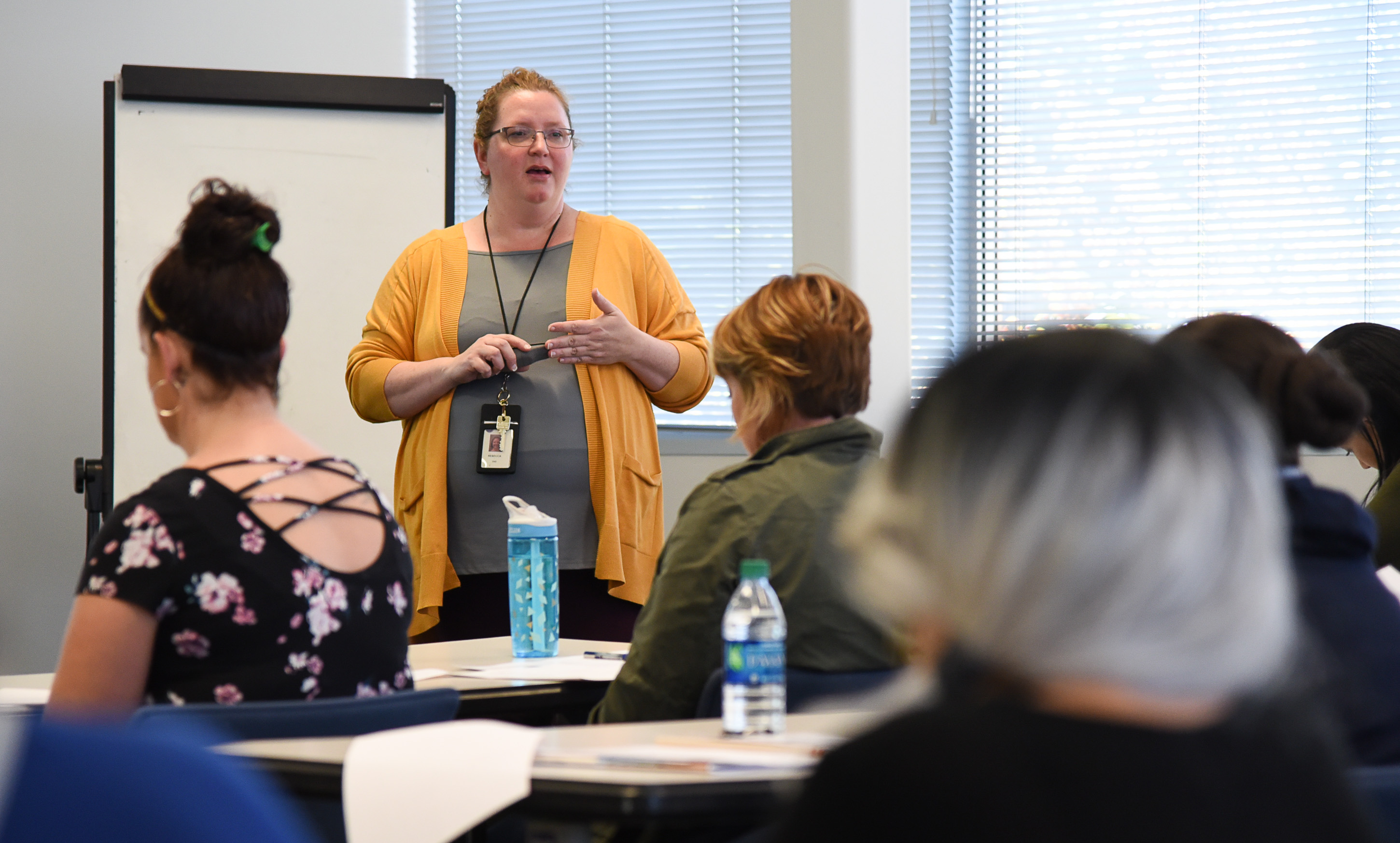 (Francisco Kjolseth | The Salt Lake Tribune) Work success coach Rebecca Ntshalintshali runs a workshop at the Department of Workforce Services in Taylorsville on job hunting, being prepared for an interview and how to get background about a potential employer.
