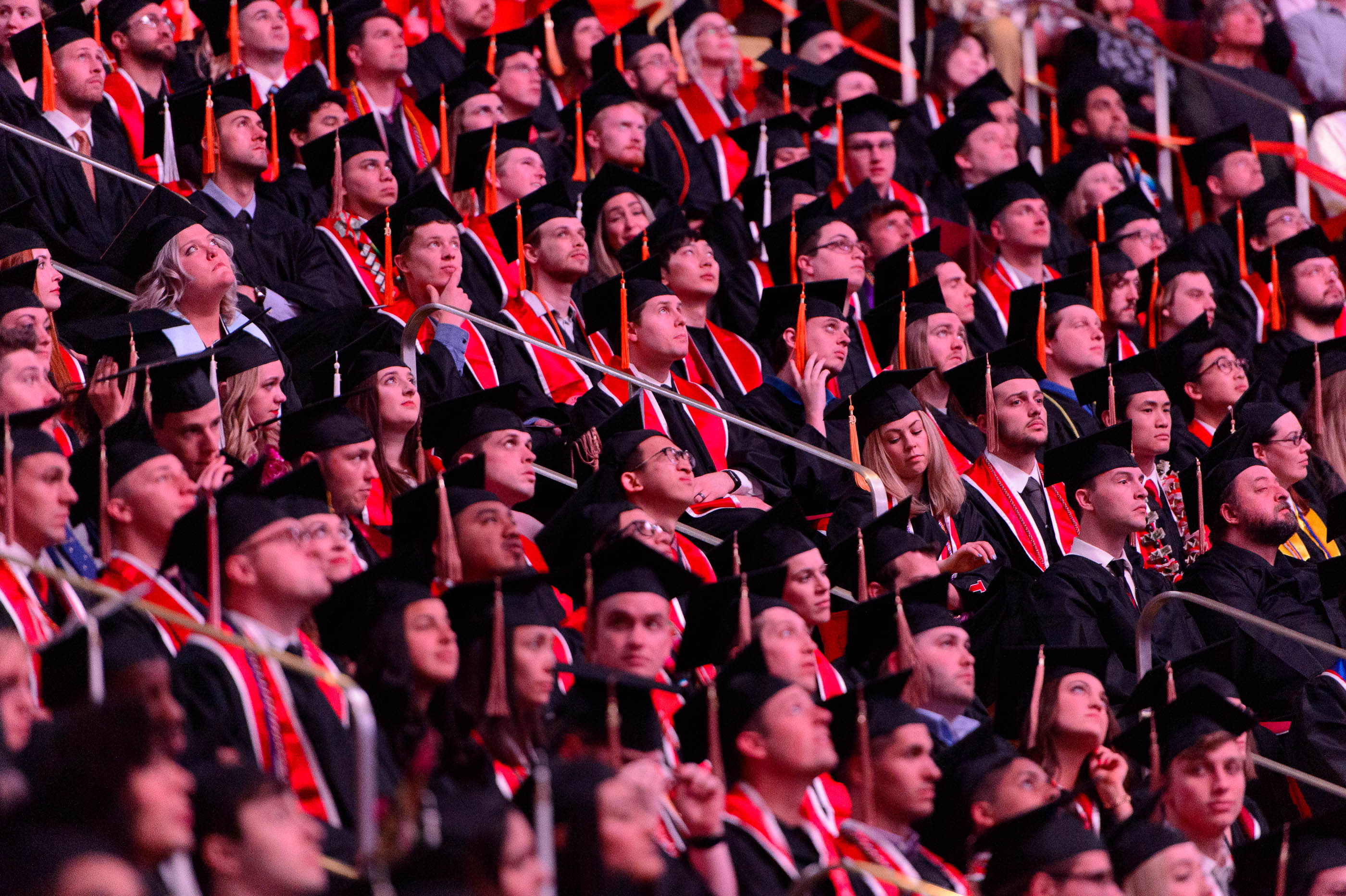 (Trent Nelson | The Salt Lake Tribune) Graduates at the University of Utah's commencement ceremony, in Salt Lake City on Thursday May 2, 2019.