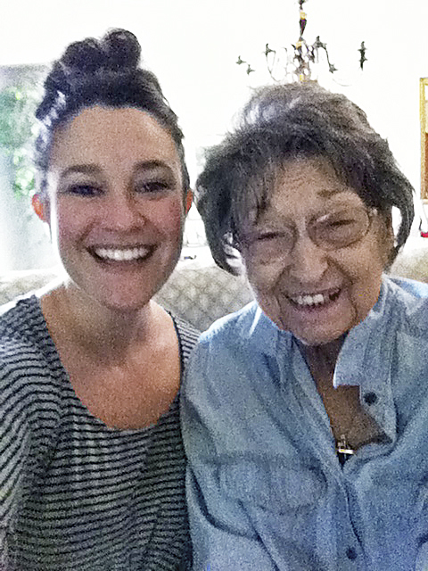 (Photo courtesy of Marina Gomberg) Marina Gomberg with her grandma Betty, who has declined medical care for a mass in her lung. Gomberg believes her grandmother's decision shows her "mastery of grace and resilience."