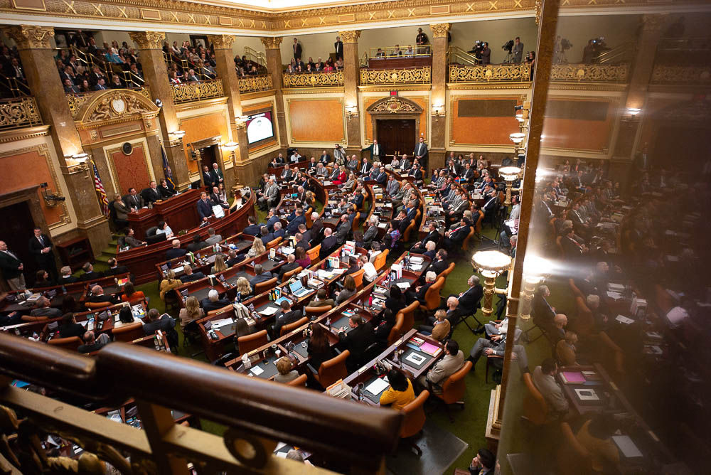 (Trent Nelson | The Salt Lake Tribune) Governor Gary Herbert delivers his State of the State address at the Utah Capitol in Salt Lake City on Wednesday Jan. 30, 2019.