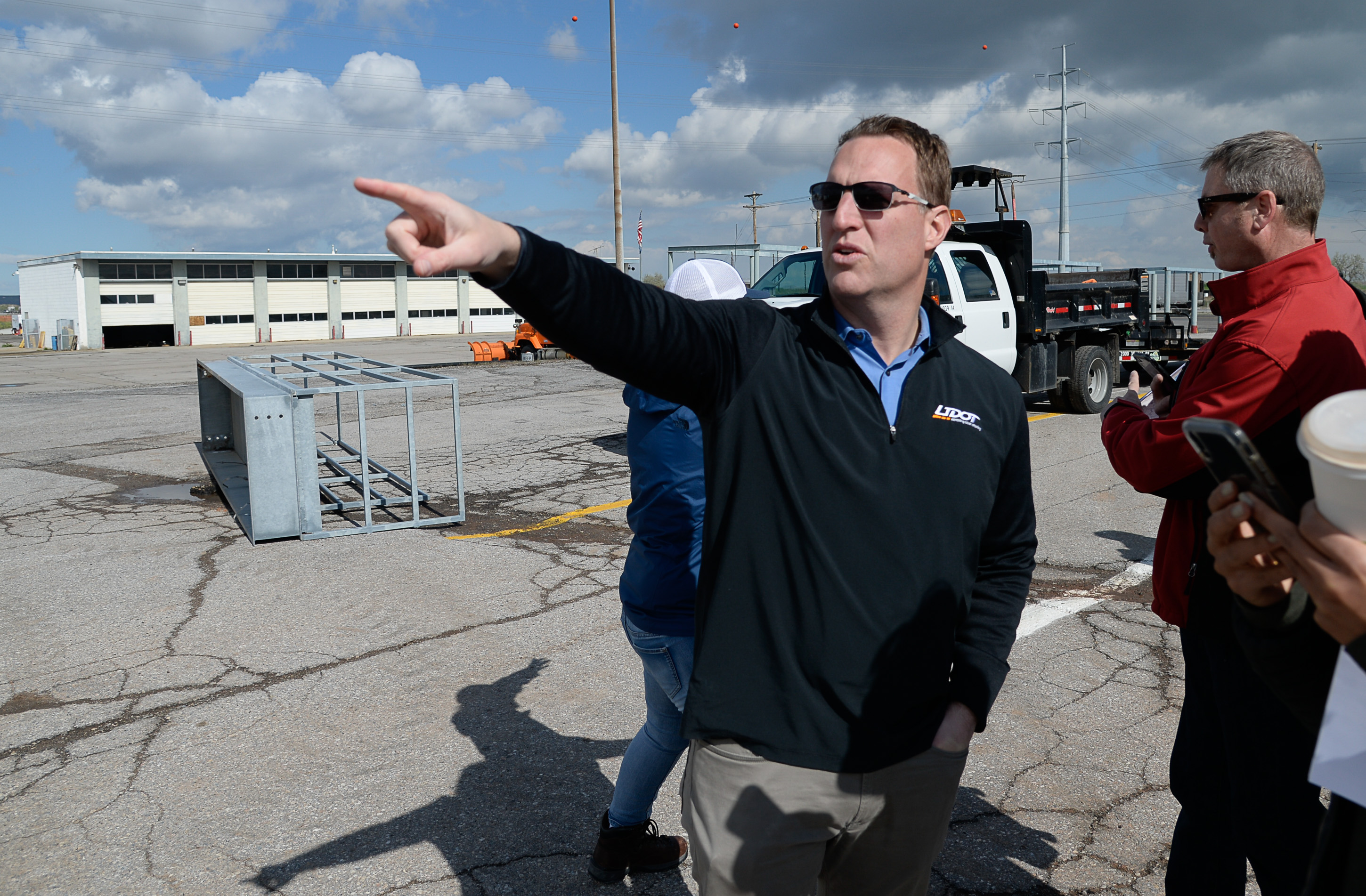 (Francisco Kjolseth | The Salt Lake Tribune) Utah Department of Transportation public information officer John Gleason points out the direction of UDOT's top road project for the year on Wed. May 1, 2019, which includes the Mountain View Corridor in Salt Lake County. The $335 million project will extend the Mountain View Corridor from 4100 South to S.R. 201, which includes four lanes (two in each direction) and 13 new bridges.