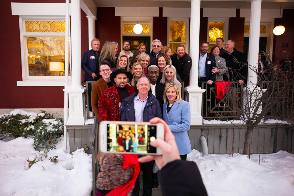 (Trent Nelson | The Salt Lake Tribune) Staff and board members pose for a photo as Encircle: LGBTQ+ Family and Youth Resource Center opens its second location in Salt Lake City on Friday February 8, 2019.