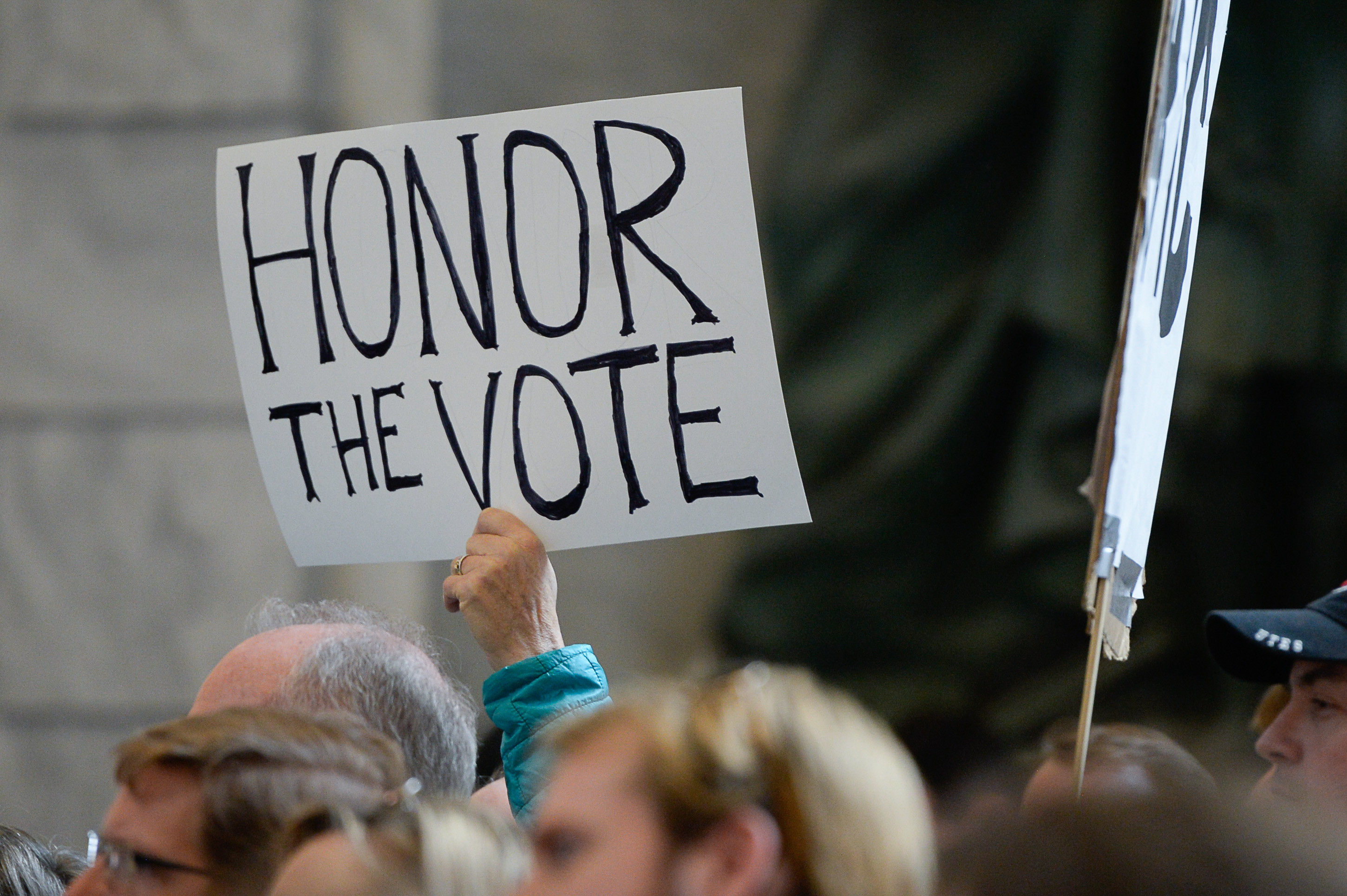 (Francisco Kjolseth | The Salt Lake Tribune) Over 300 demonstrators fill the Capitol rotunda on Monday, Jan, 28, 2019, on the first day of the Legislative session to rally in support of protecting Proposition 3, the Medicaid Expansion law recently passed by voters.