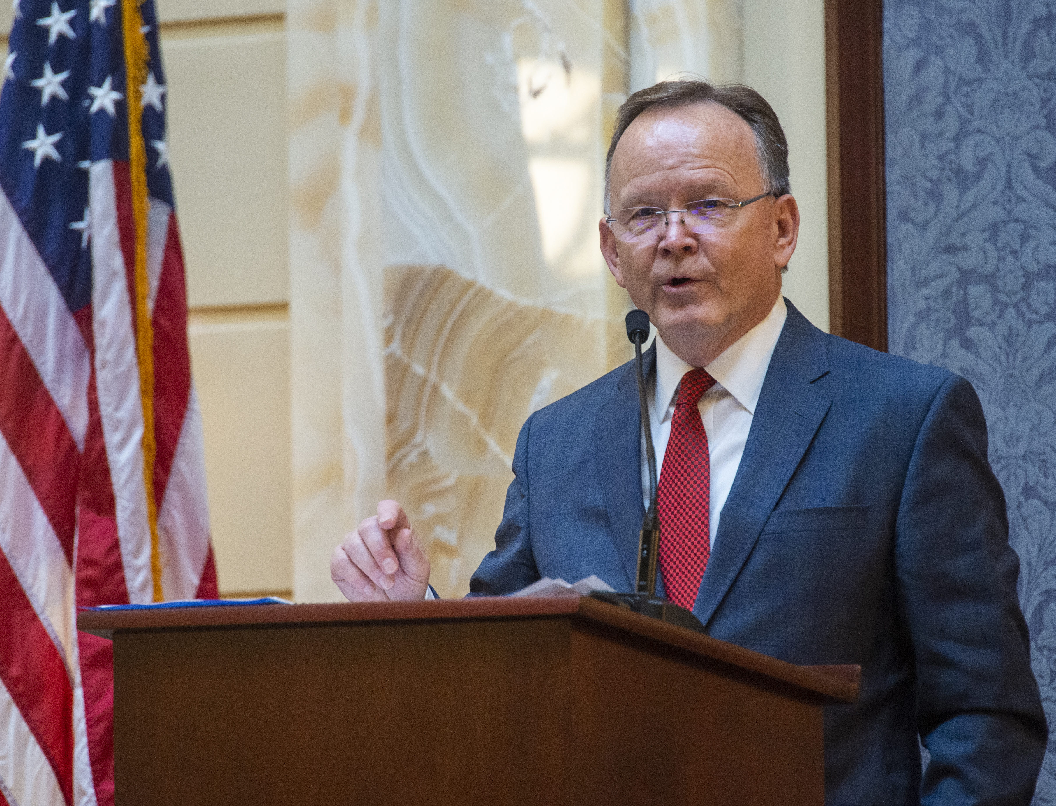(Rick Egan | The Salt Lake Tribune) New Senate President Stuart Adams conducts business in the Utah State Senate on the first day of the 2019 legislative session at the Utah State Capitol, Monday, Jan. 28, 2019. 