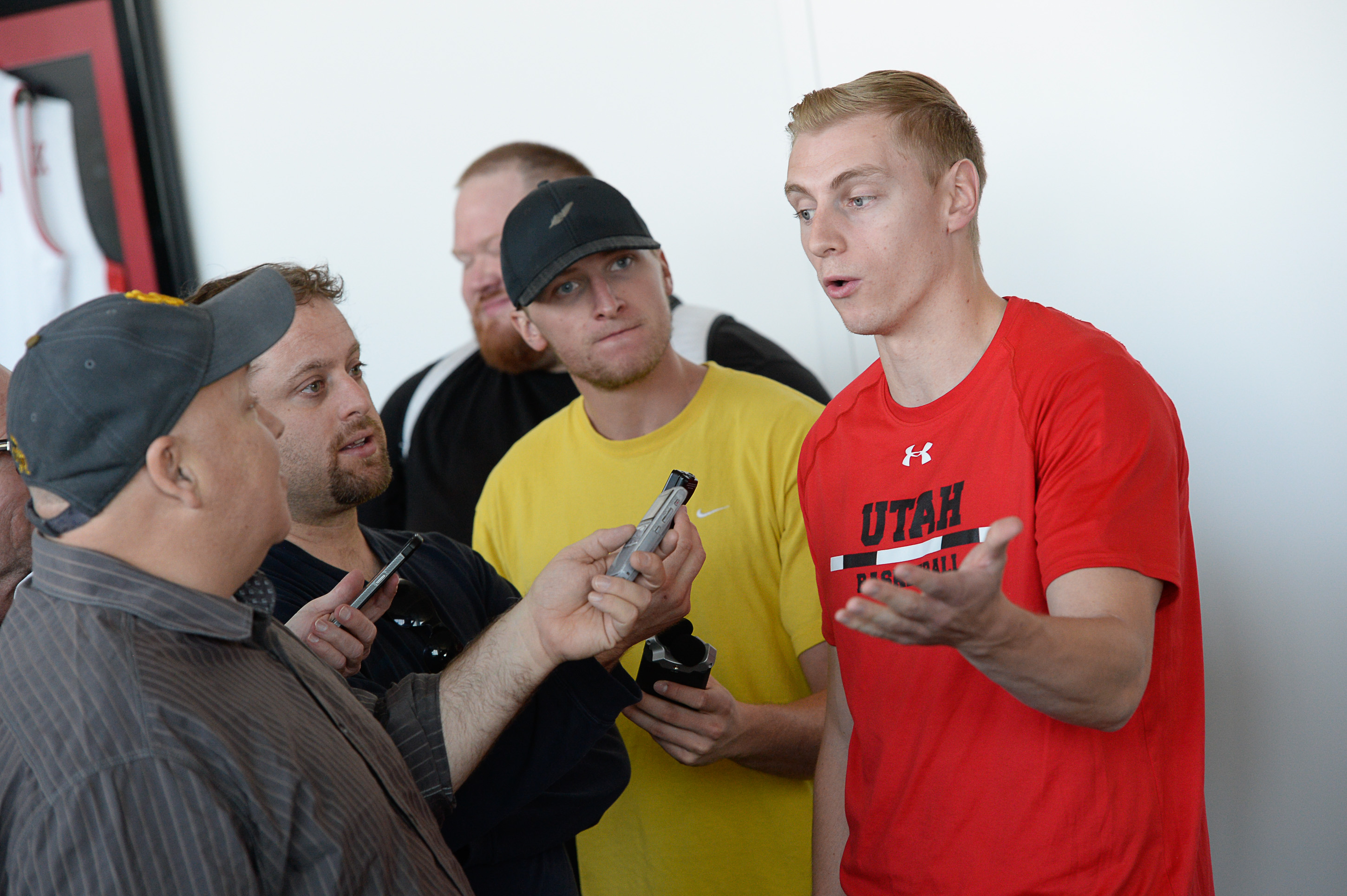 (Francisco Kjolseth | The Salt Lake Tribune) Parker Van Dyke speaks with the press during media day at the Ute basketball practice facility on Wed. Sept. 26, 2018.