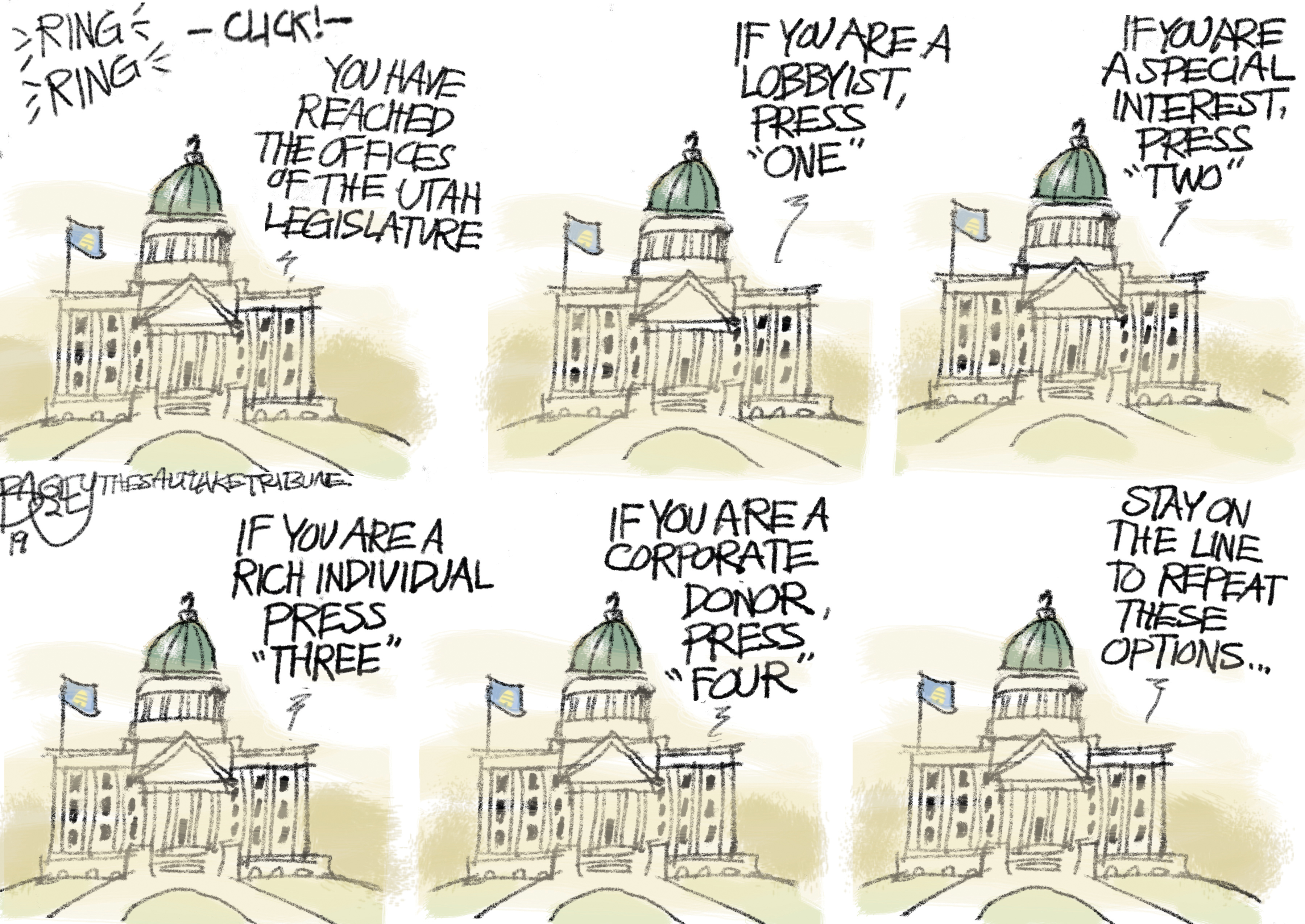 This Pat Bagley cartoon appears in The Salt Lake Tribune on Sunday, Feb. 3, 2019.