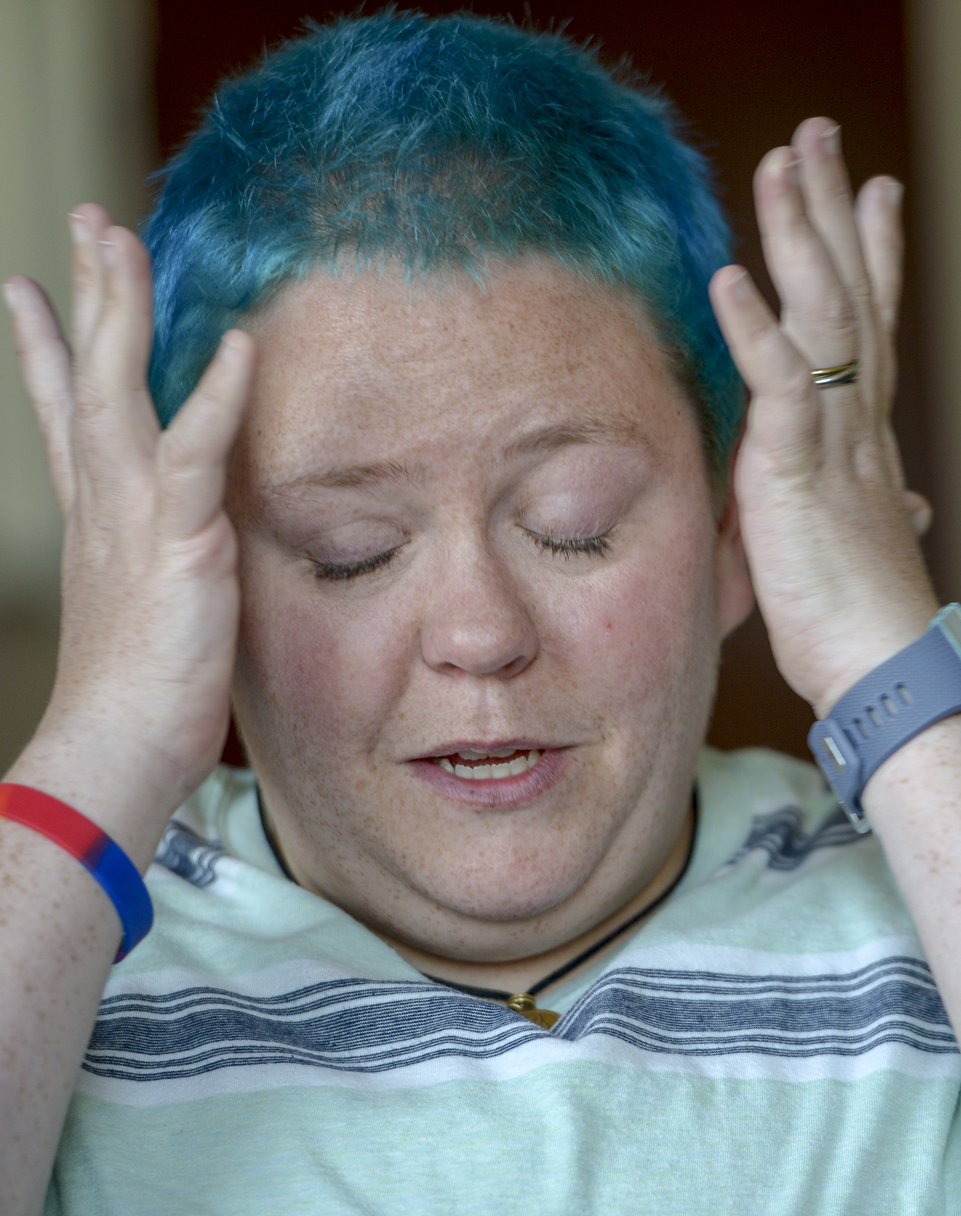 (Leah Hogsten | The Salt Lake Tribune) "I feel male," said Kris Irvin. "My spirit is male." After a lifetime of feeling like they were born into the wrong body, Kris Irvin came out as transgender three years ago at the age of 28. A devout Mormon, Irvin has been married to their husband Nate for 12 years and they have a 10-year-old son, Toby.