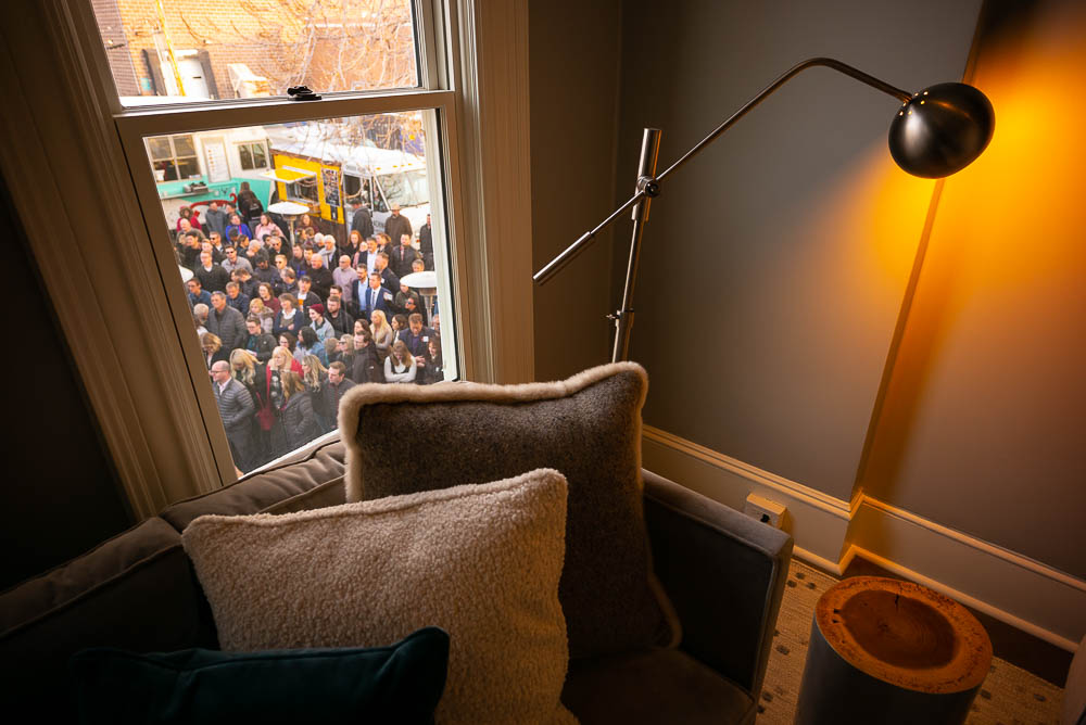 (Trent Nelson | The Salt Lake Tribune) A crowd on hand for the ribbon cutting as Encircle: LGBTQ+ Family and Youth Resource Center opens its second location in Salt Lake City on Friday February 8, 2019.