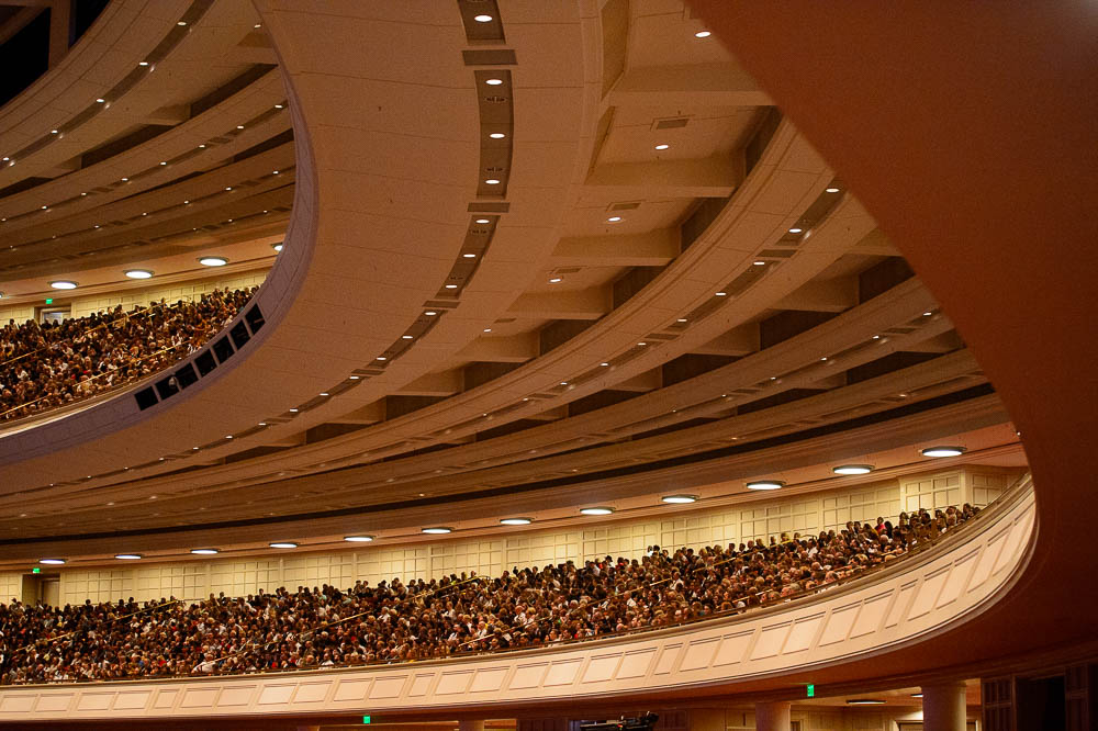 (Trent Nelson | The Salt Lake Tribune) Attendees during the morning session of the189th Annual General Conference of The Church of Jesus Christ of Latter-day Saints in Salt Lake City on Sunday April 7, 2019.