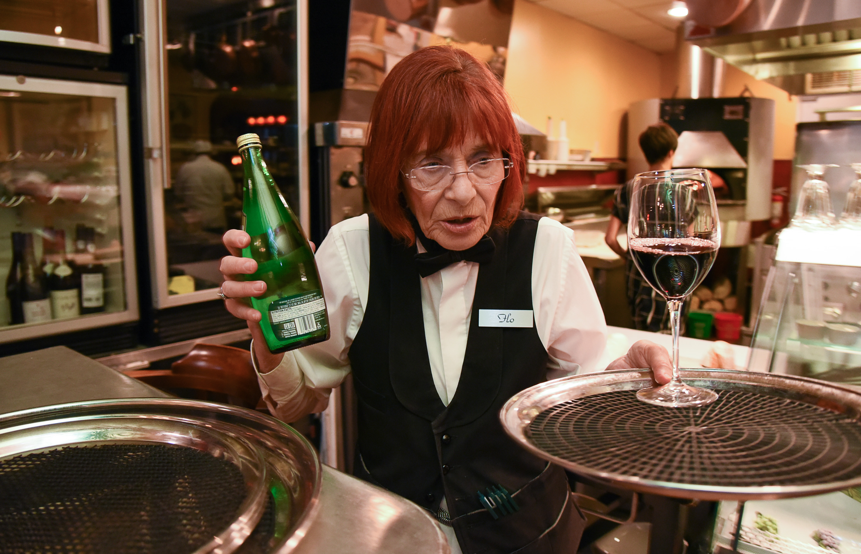 (Francisco Kjolseth | The Salt Lake Tribune) Flo Blank, who has been a restaurant server for nearly 40 years, previously working in NYC, and at Salt Lake City's La Parisian and Al Forno's, works her regular shift at The Paris Restaurant at 15th and 15th in Salt Lake City recently as she keeps a quick pace and can be heard regularly saying "ooh, la, la and forget about it."