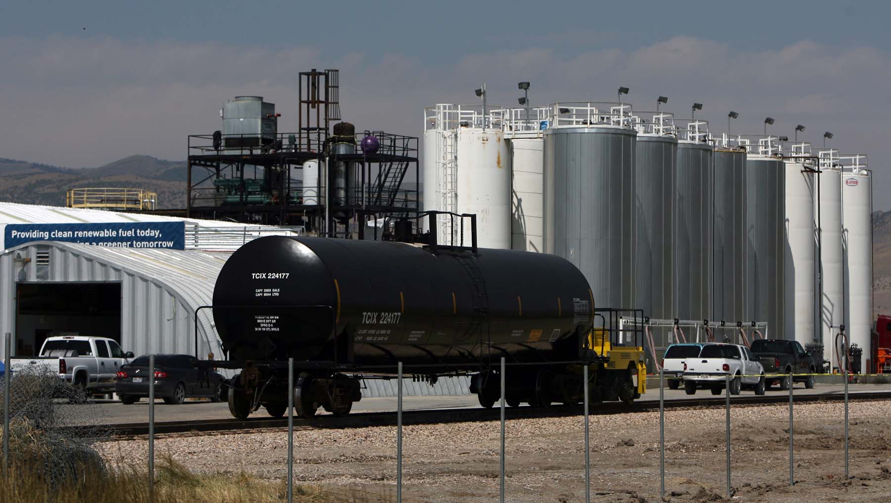 (Leah Hogsten | Tribune file photo) A newly placed rail line outside the WRE facility. The largest biofuel producer in Utah, Washakie Renewable Energy, held an open house in Plymouth on Thursday, September 1, 2011 to showcase its new production facility.