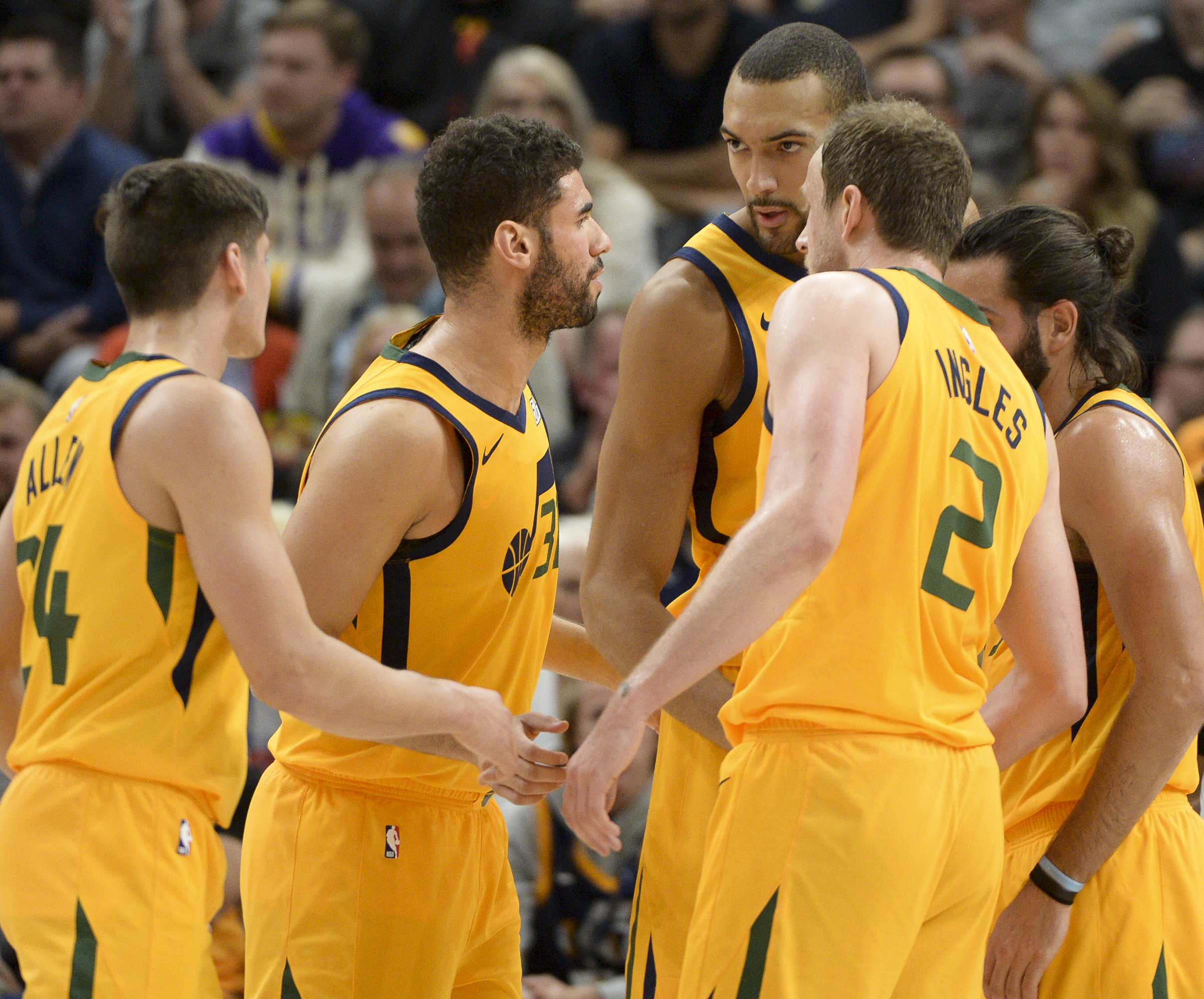 Leah Hogsten | The Salt Lake Tribune The Utah Jazz lost to the Toronto Raptors, 111-124, Monday, Nov. 5, 2018 at Vivant Smart Home Arena.