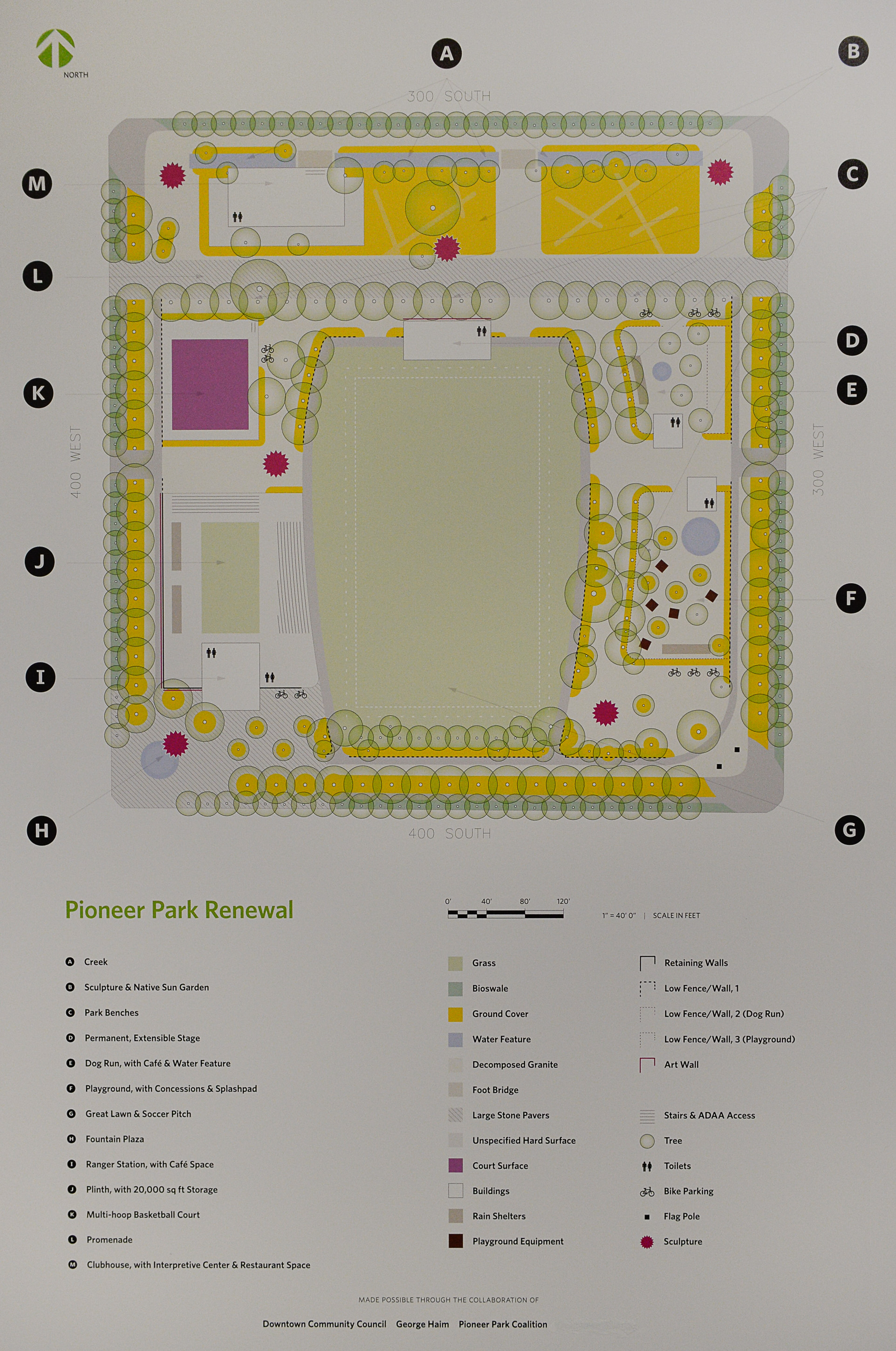 (Francisco Kjolseth | The Salt Lake Tribune) Pioneer Park Coalition, and the Downtown Community Council share a redesign concept about Pioneer Park during an open house on Thursday, Aug. 30, 2018 at the Homewood Suites by Hilton next to Pioneer Park. Downtown leaders are facilitating input for community engagement as ideas recently drafted were presented for the park which includes a ranger station with cafe space, sculptures, promenade, fountain plaza and restaurant space.
