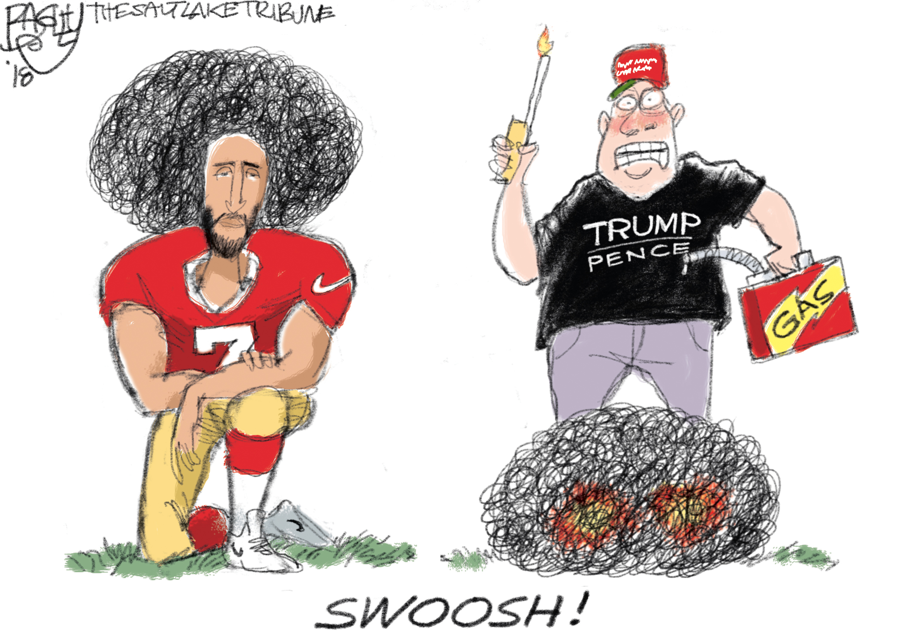 This Pat Bagley cartoon appears in The Salt Lake Tribune on Thursday, Sept. 6, 2018.