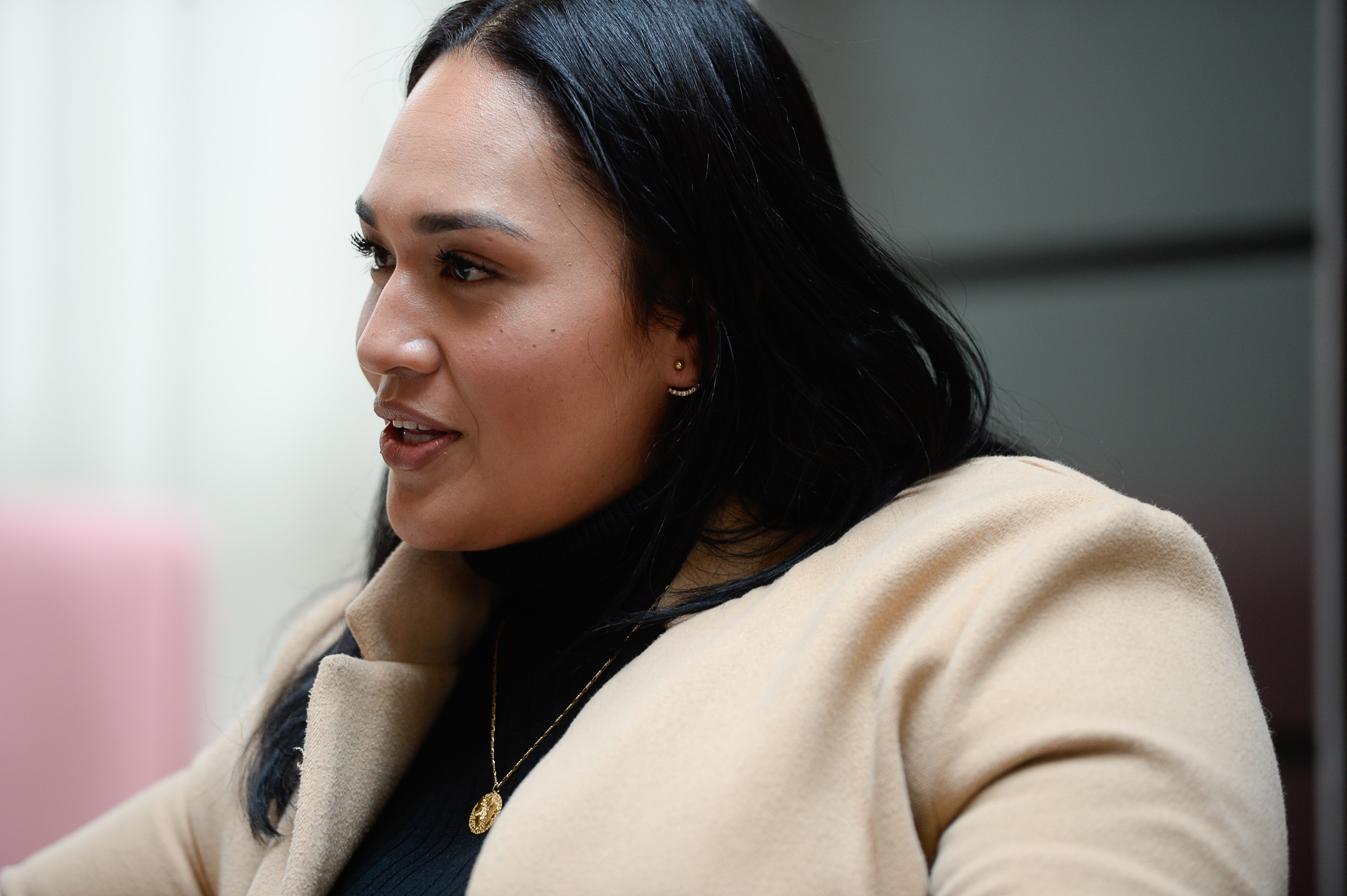 (Francisco Kjolseth | The Salt Lake Tribune) Veronica Pome’e, the first Polynesian woman to be featured in Sports Illustrated's swimsuit edition, visits Utah to speak at the sixth annual National Pacific Island Violence Prevention Conference held in Salt Lake City April 11-13, 2019.