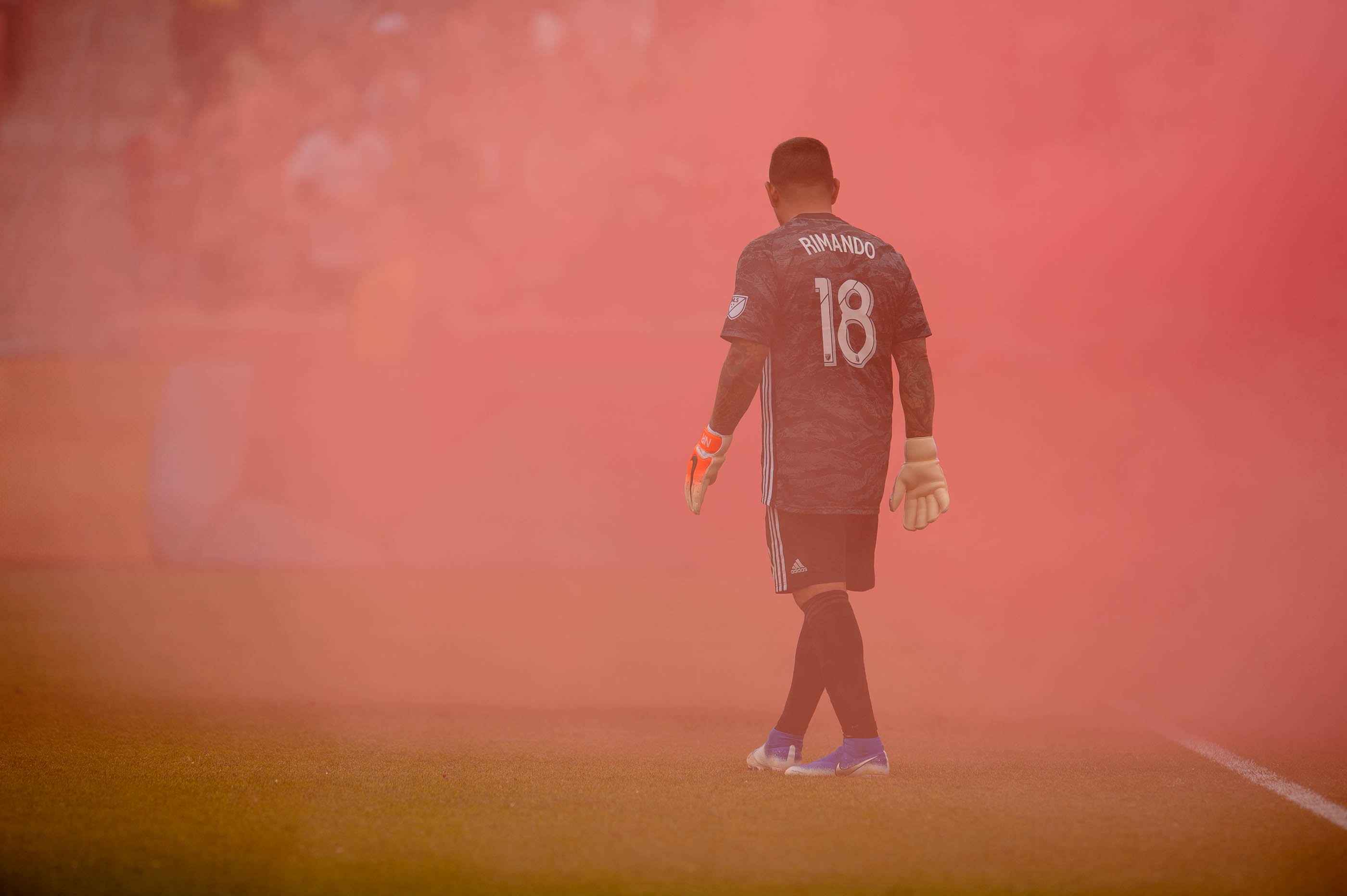 (Trent Nelson | The Salt Lake Tribune) Real Salt Lake goalkeeper Nick Rimando (18) as Real Salt Lake hosts Toronto FC, MLS Soccer at Rio Tinto Stadium in Sandy on Saturday May 18, 2019.