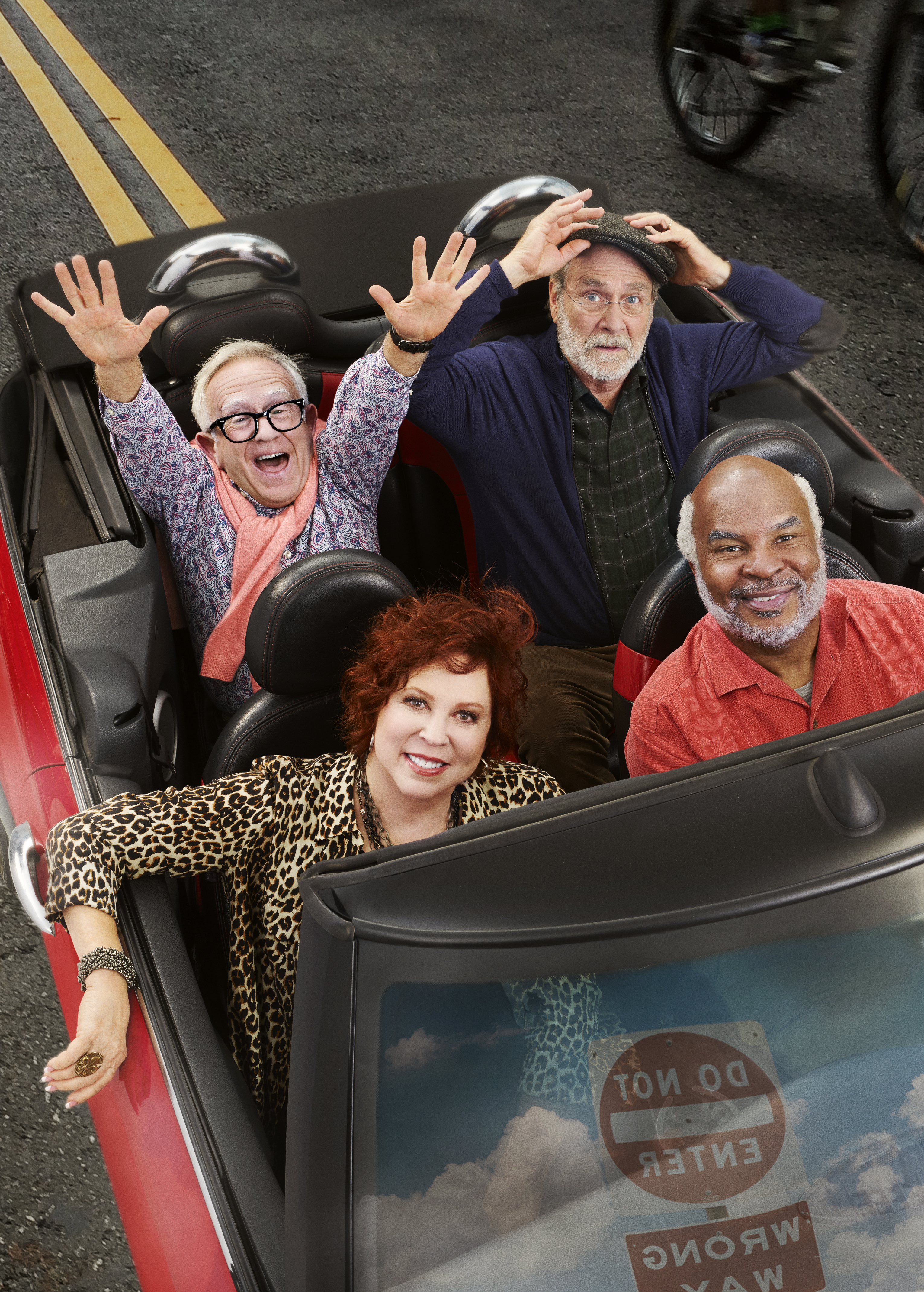 (Photo courtesy Pamela Littky/Fox) Leslie Jordan as Sid, Martin Mull as Charlie, Vicki Lawrence as Margaret and David Alan Grier as Hank in “The Cool Kids.”