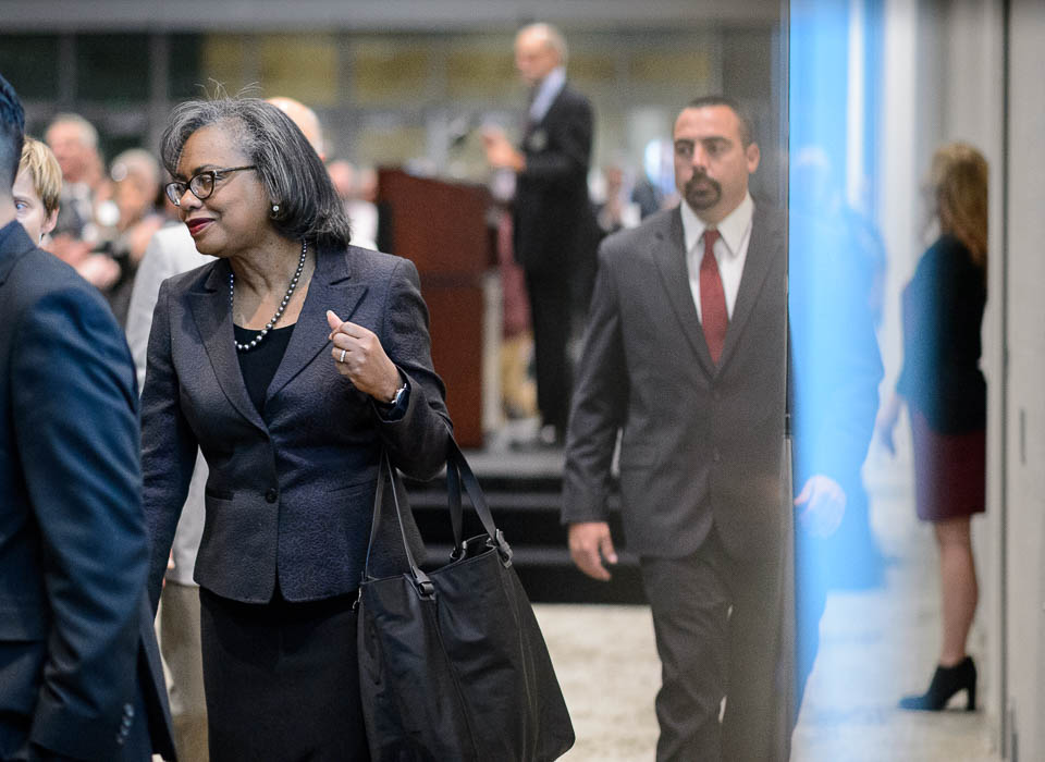 (Trent Nelson | The Salt Lake Tribune) Anita Hill after speaking at the University of Utah in Salt Lake City, Wednesday Sept. 26, 2018.