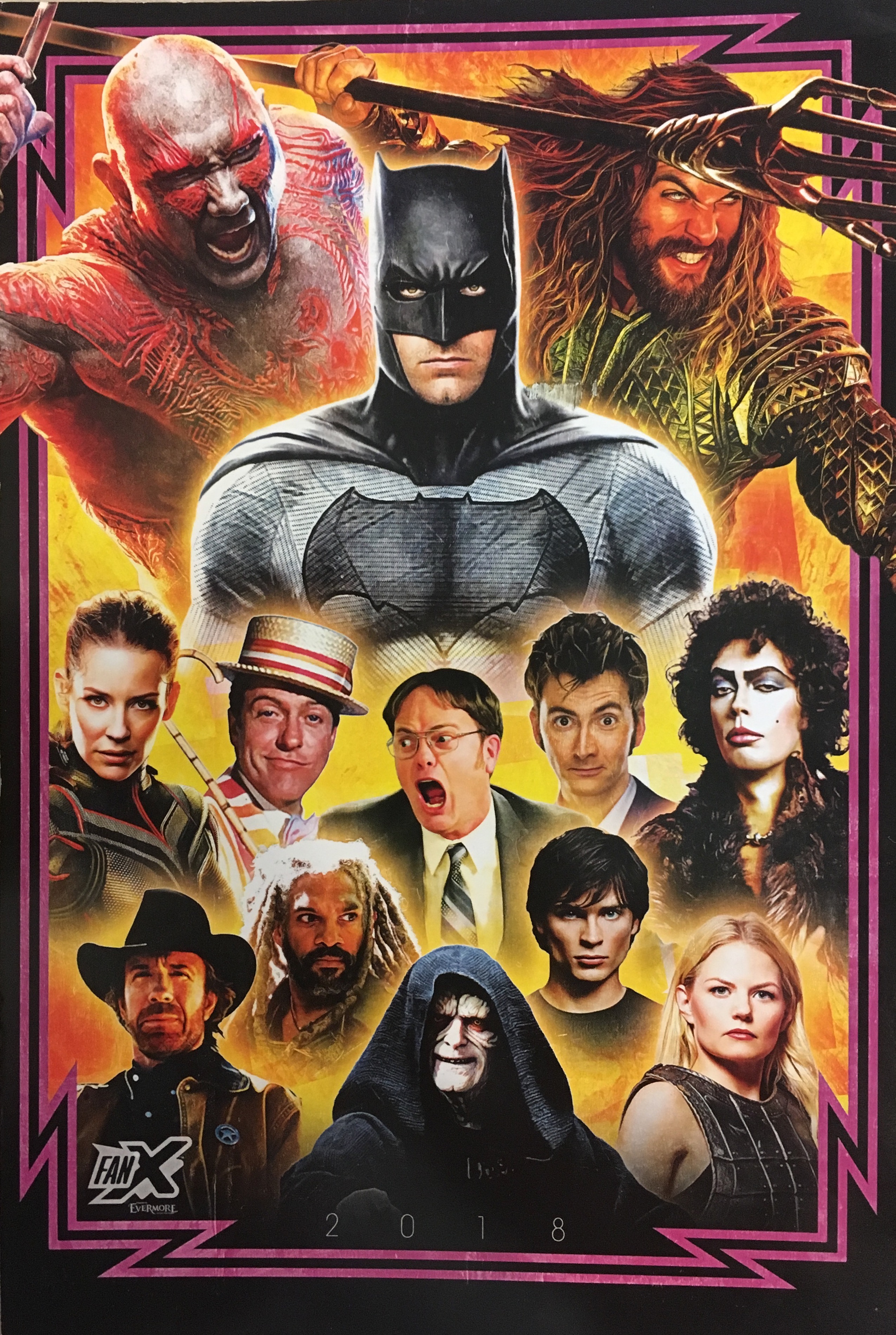 (courtesy Dan Farr Productions) A poster promoting the 2018 FanX Salt Lake Comic Convention, prominently featured Ben Affleck as Batman. By the time postcards of the poster had arrived in fans' mailboxes, Affleck had canceled his appearance because he had entered rehab.