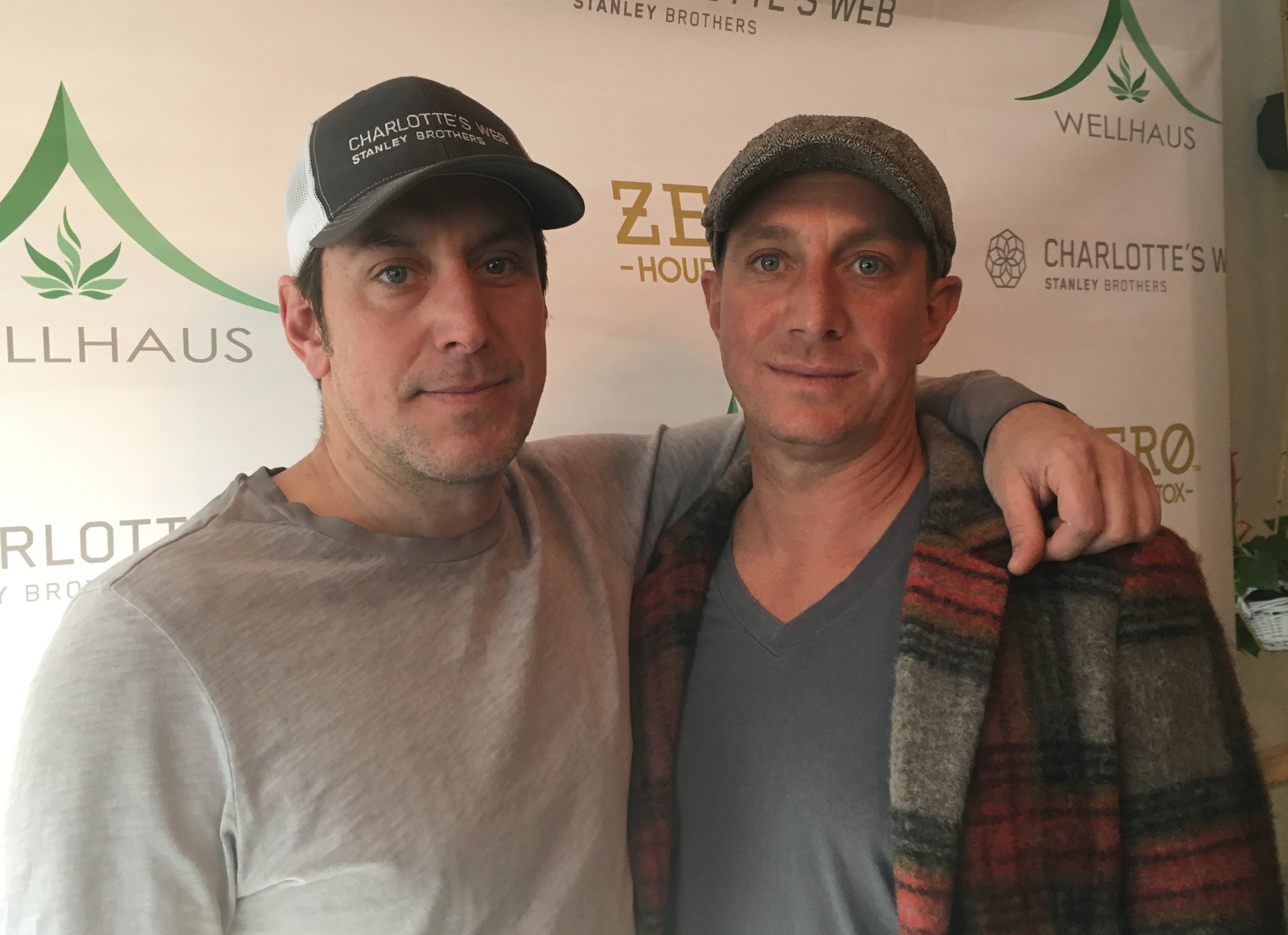 (Sean P. Means | The Salt Lake Tribune) Brothers Joel, left, and Josh Stanley are two of the co-founders of Charlotte's Web/Stanley Brothers, a Colorado maker of CBD products. The company sponsored the Wellhaus pop-up lounge this weekend in Park City during the 2019 Sundance Film Festival.