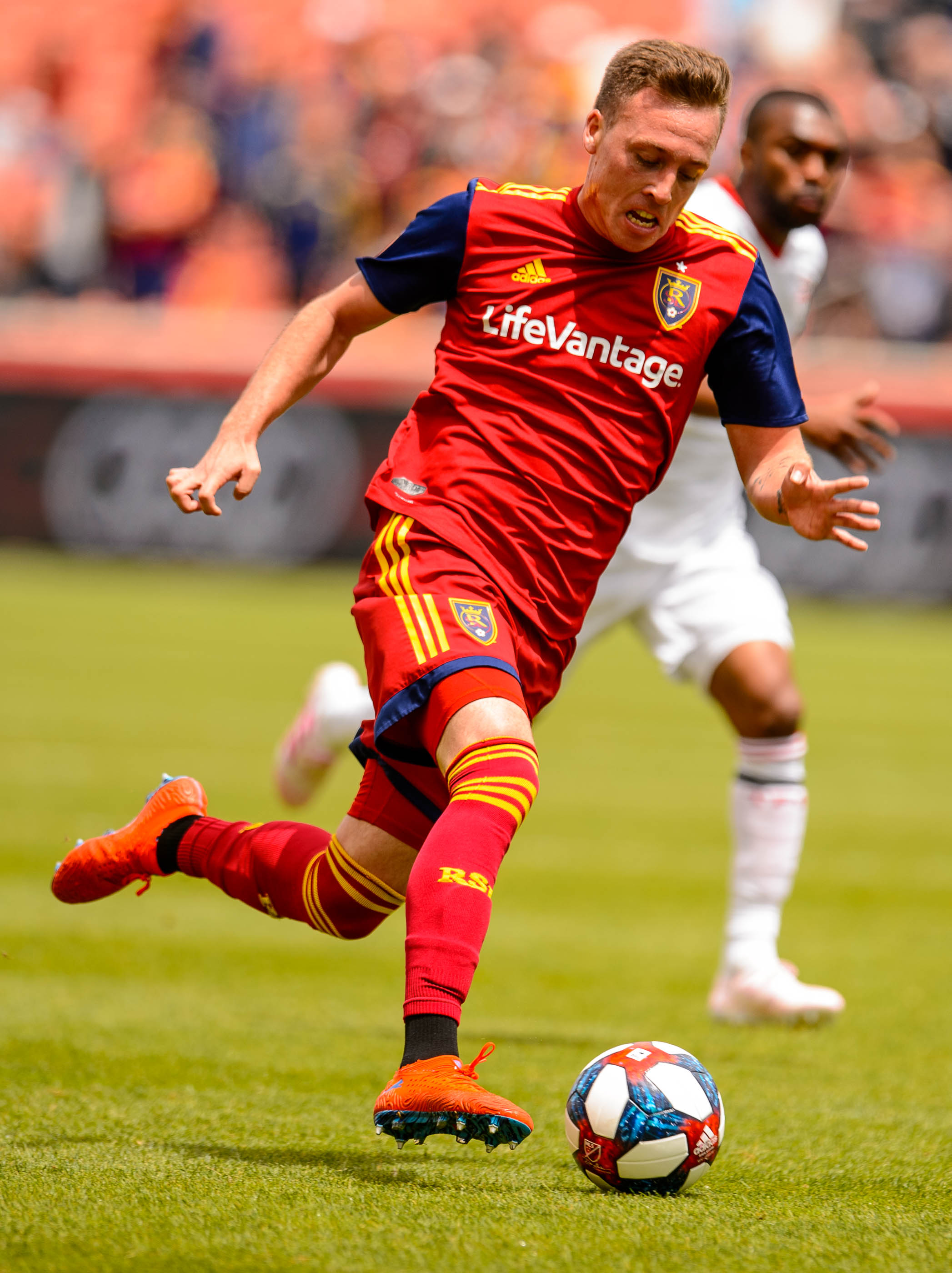 (Trent Nelson | The Salt Lake Tribune) Real Salt Lake forward Corey Baird (17) as Real Salt Lake hosts Toronto FC, MLS Soccer at Rio Tinto Stadium in Sandy on Saturday May 18, 2019.