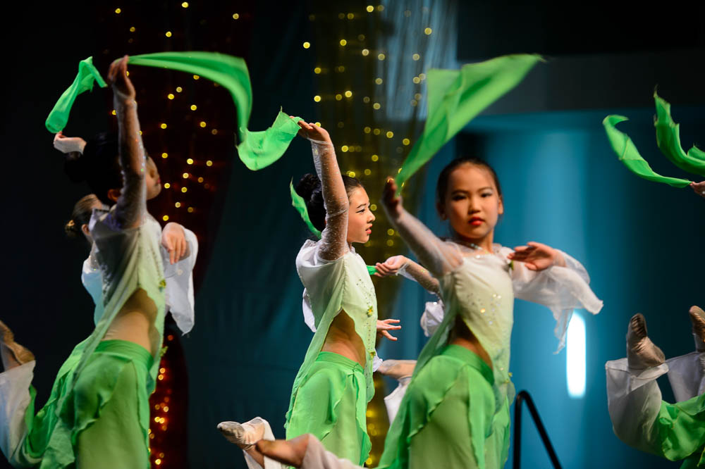 (Trent Nelson | The Salt Lake Tribune) Dancers from Salt Lake Chinese Dance Arts perform a Chinese classical dance at the Chinese New Year Celebration at the County Library's Viridian Event Center in West Jordan, Saturday Feb. 17, 2018.