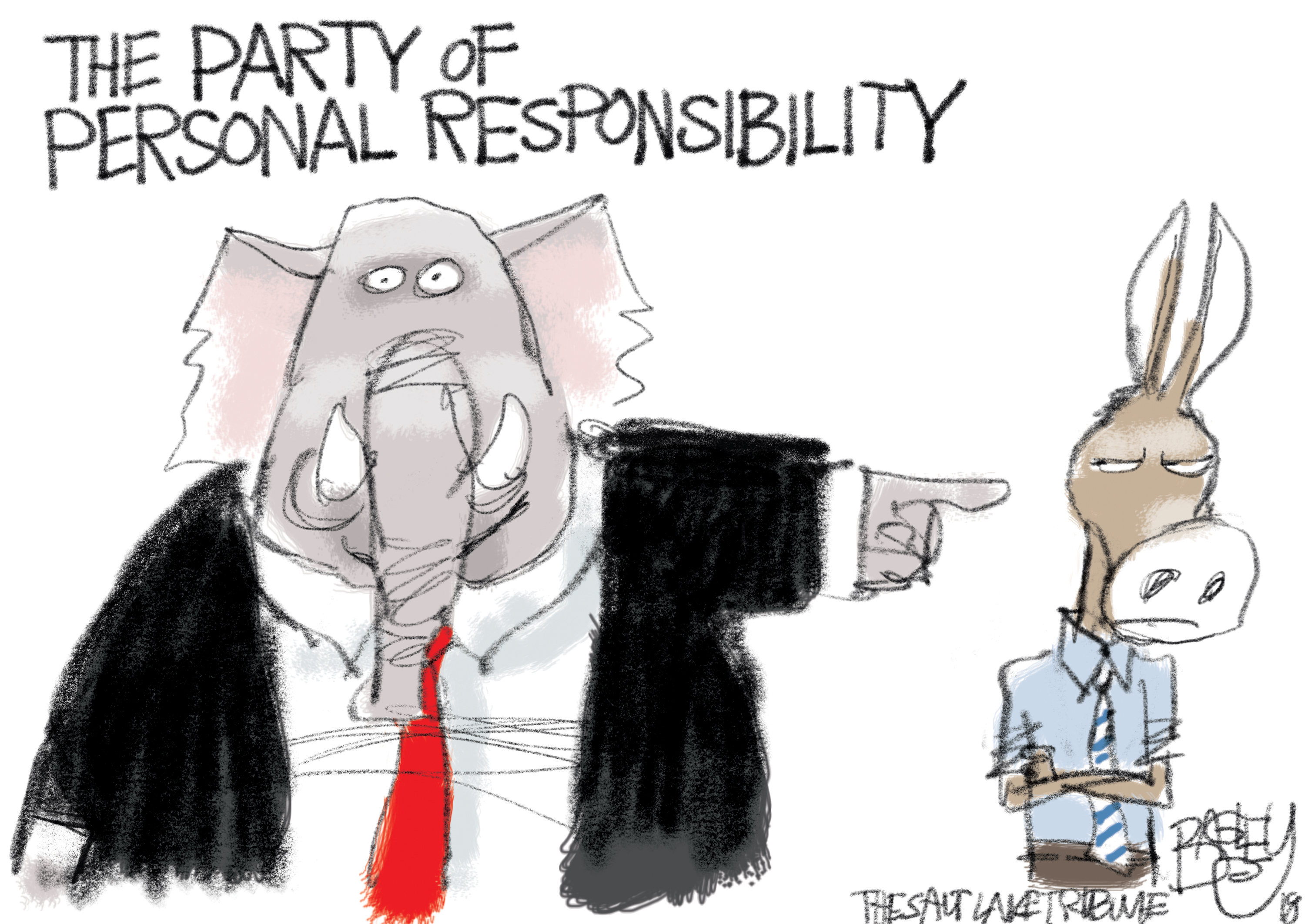 This Pat Bagley cartoon appears in The Salt Lake Tribune on Sunday, Jan. 22, 2018.