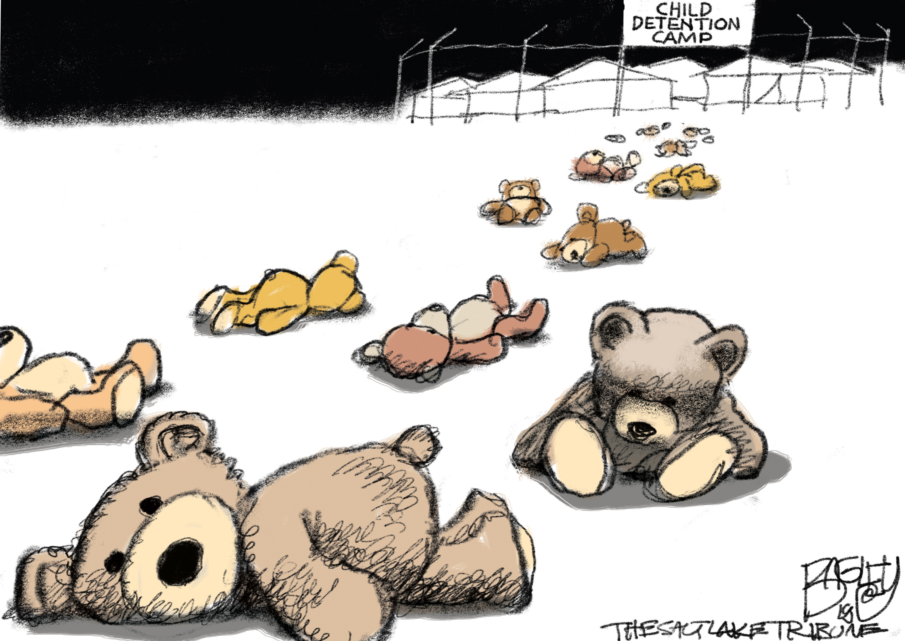This Pat Bagley cartoon, "A New Trail of Tears," appears in The Salt Lake Tribune on Tuesday, Oct. 2, 2018.