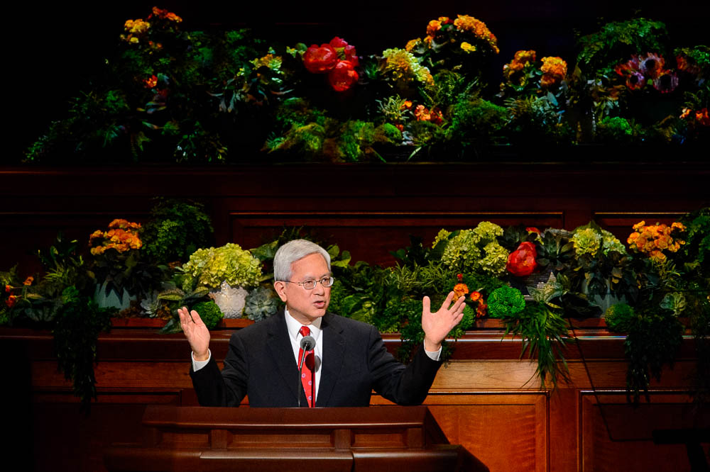 (Trent Nelson | The Salt Lake Tribune) Gerrit W. Gong speaks during the afternoon session of the189th Annual General Conference of The Church of Jesus Christ of Latter-day Saints in Salt Lake City on Sunday April 7, 2019.